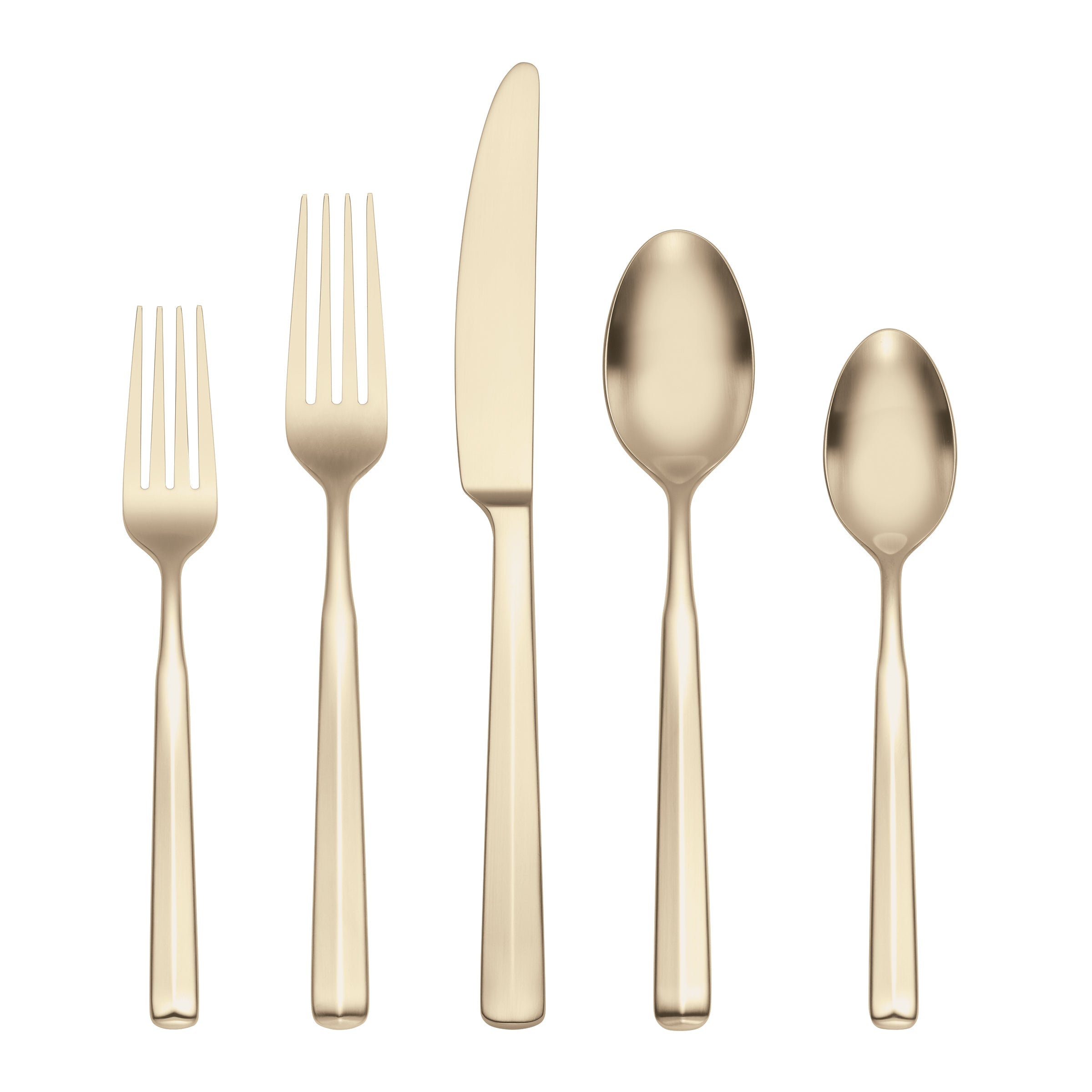 Ryder 20-Piece Champagne Satin Flatware Set - Elegant Dining