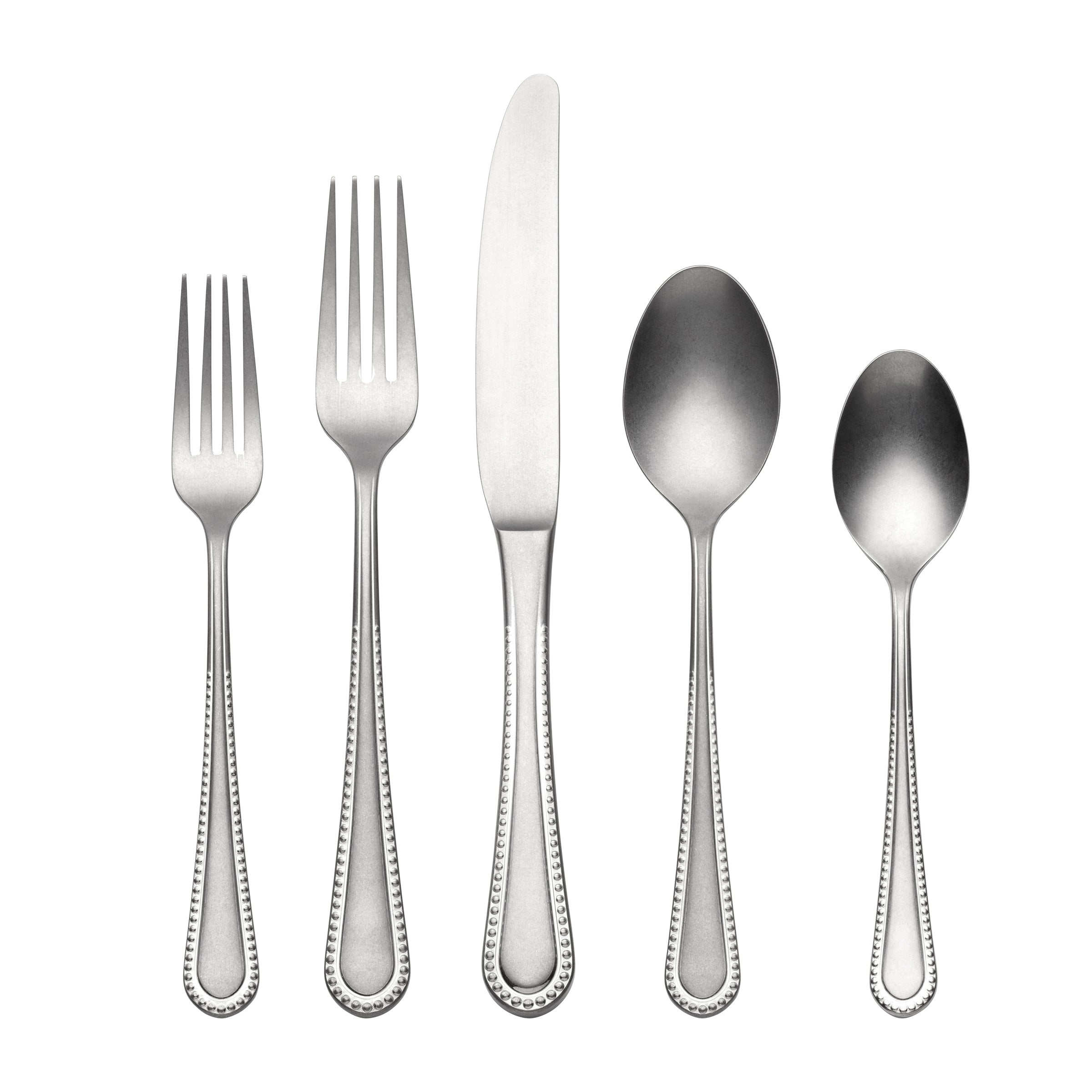 Hartwell 42-Piece Vintage Flatware Set with Beaded Edges