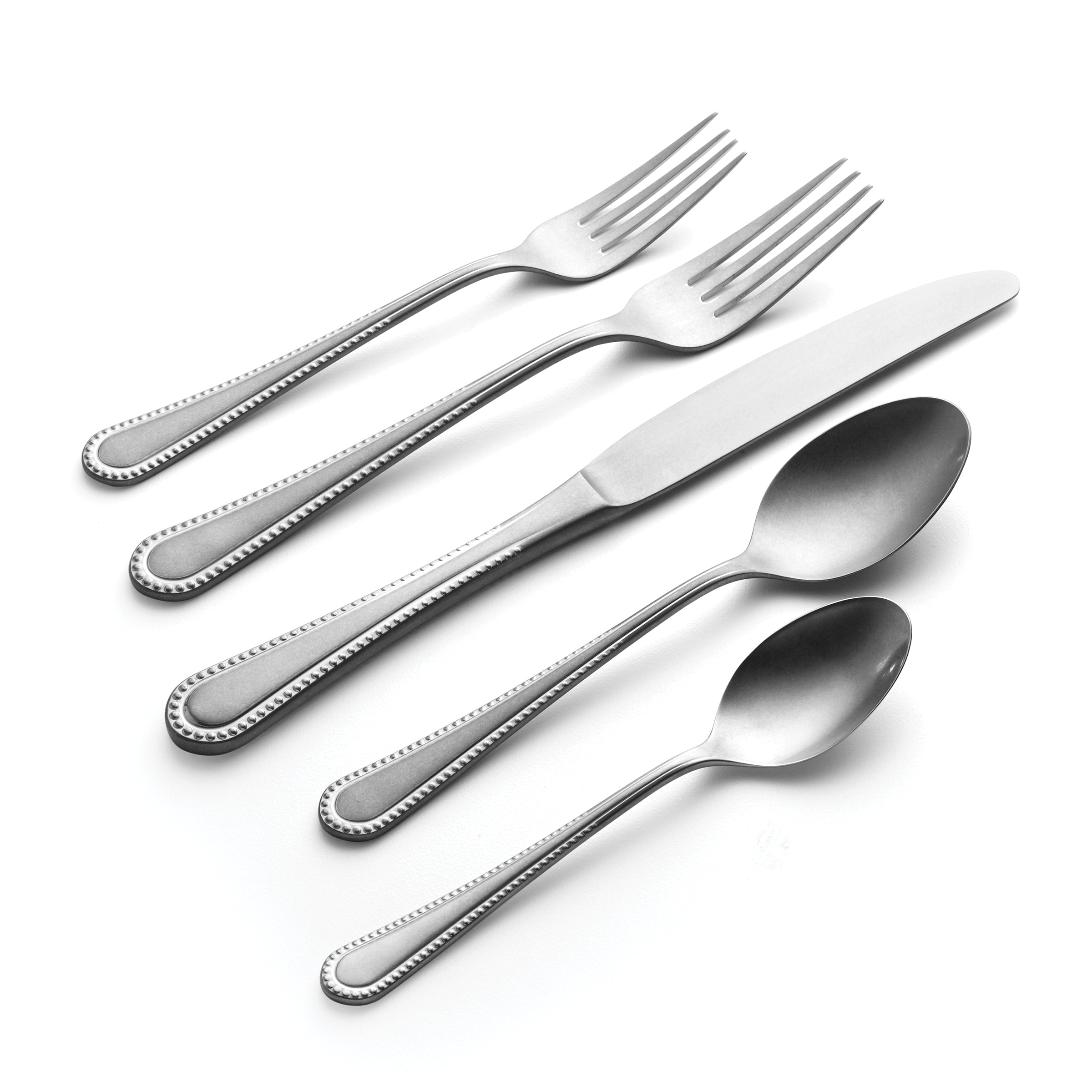 Hartwell 42-Piece Vintage Flatware Set with Beaded Edges