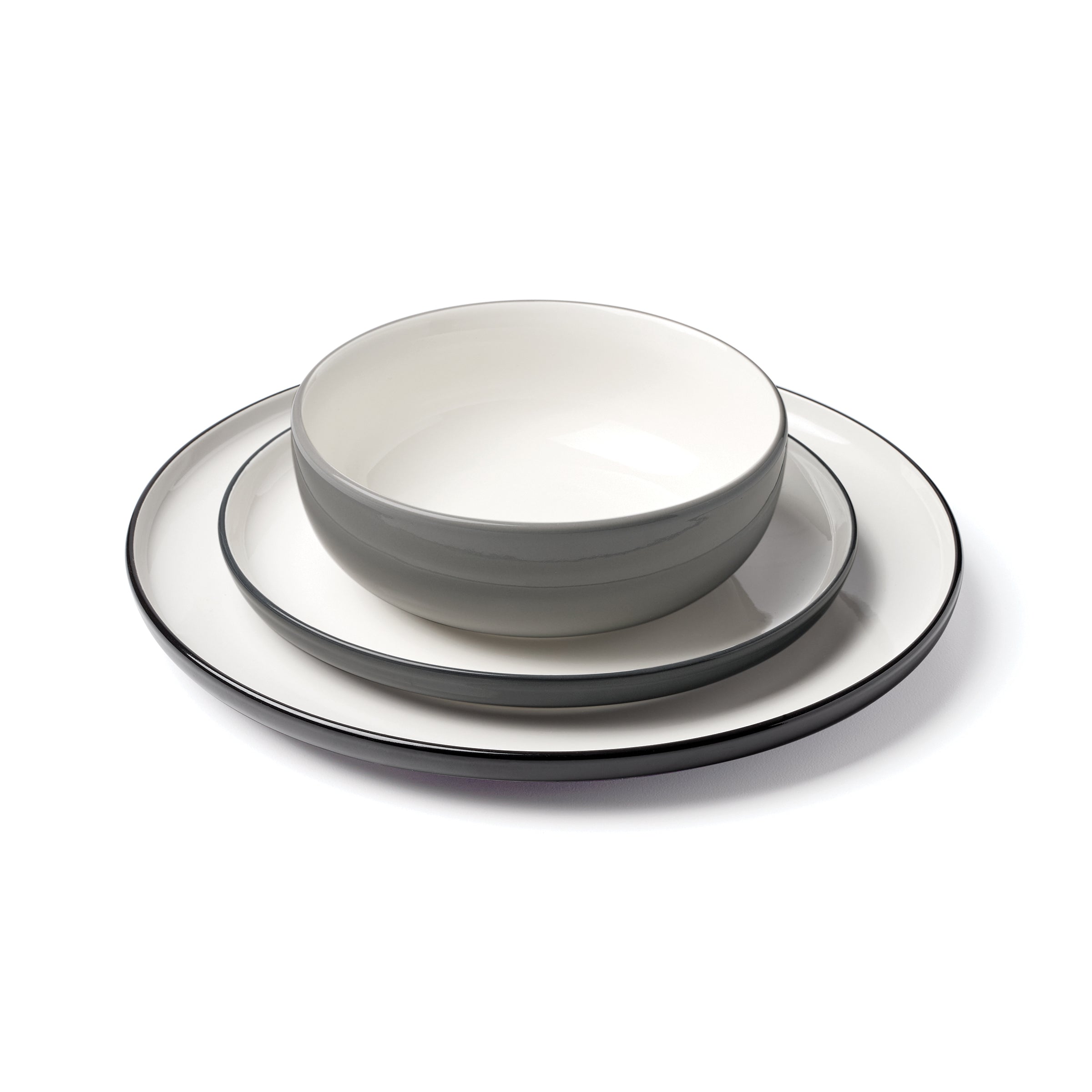 24 Seven Colors Ombre Porcelain Dinnerware Set - 12-Piece