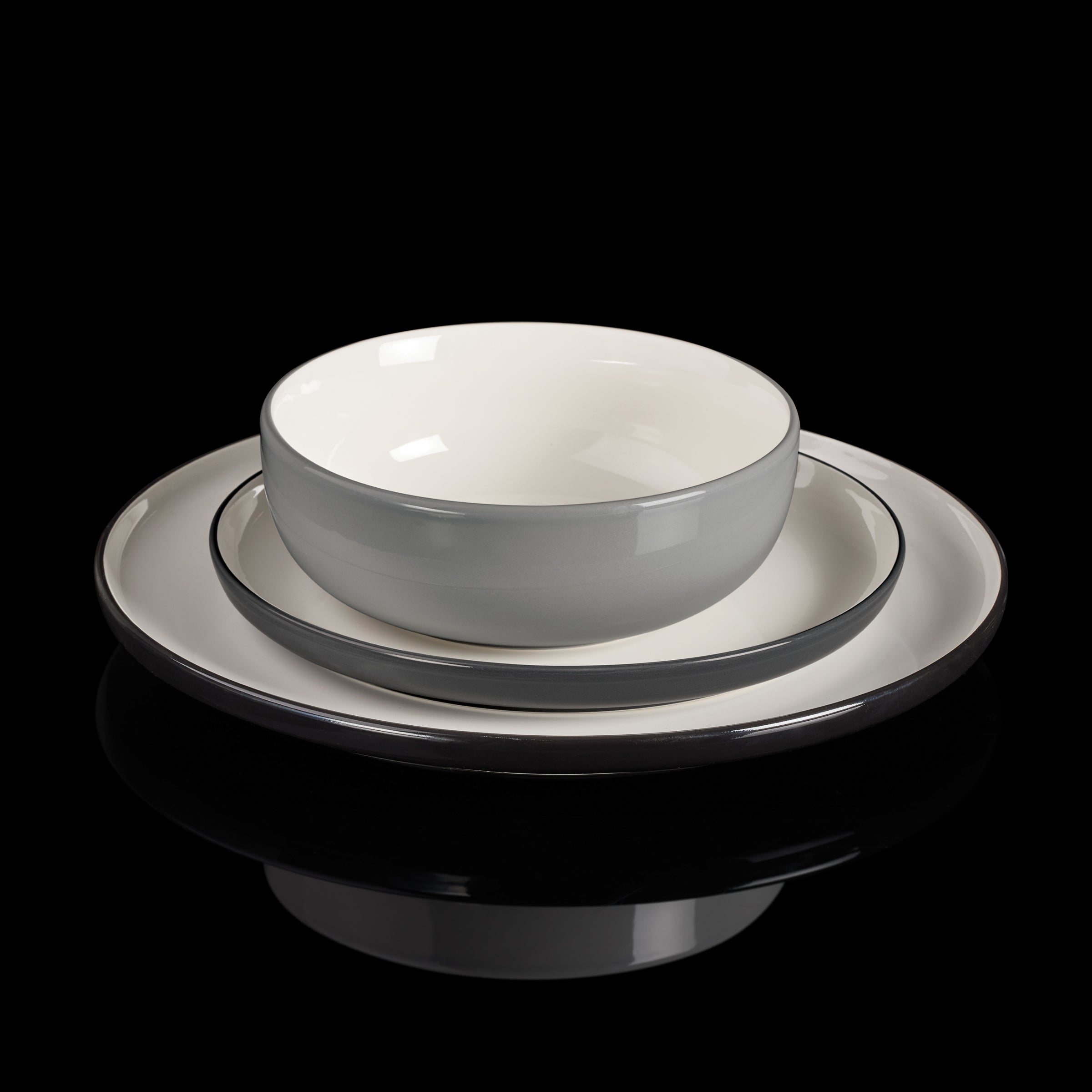 24 Seven Colors Ombre Porcelain Dinnerware Set - 12-Piece