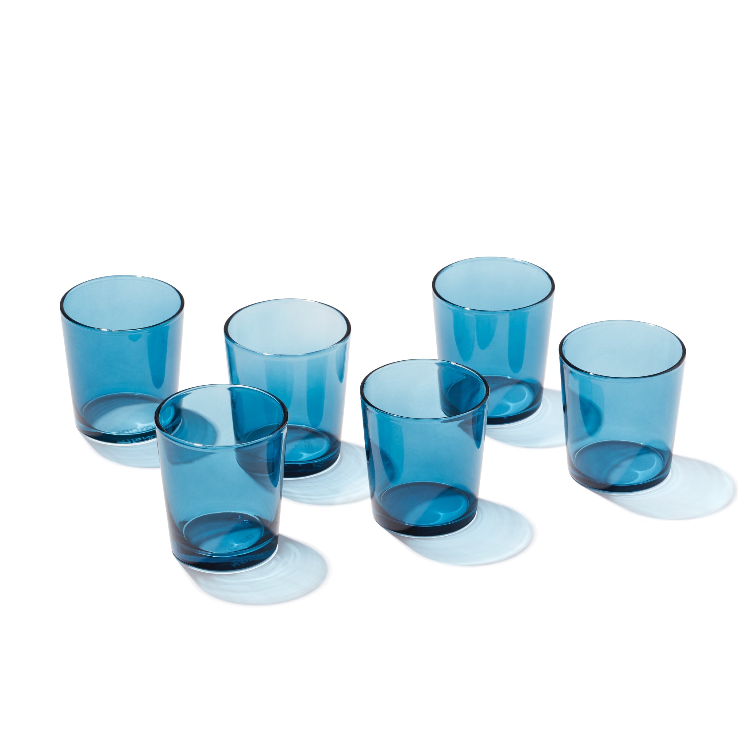 Oneida Stackable Blue Shot Glasses - Set of 6 for Entertaining