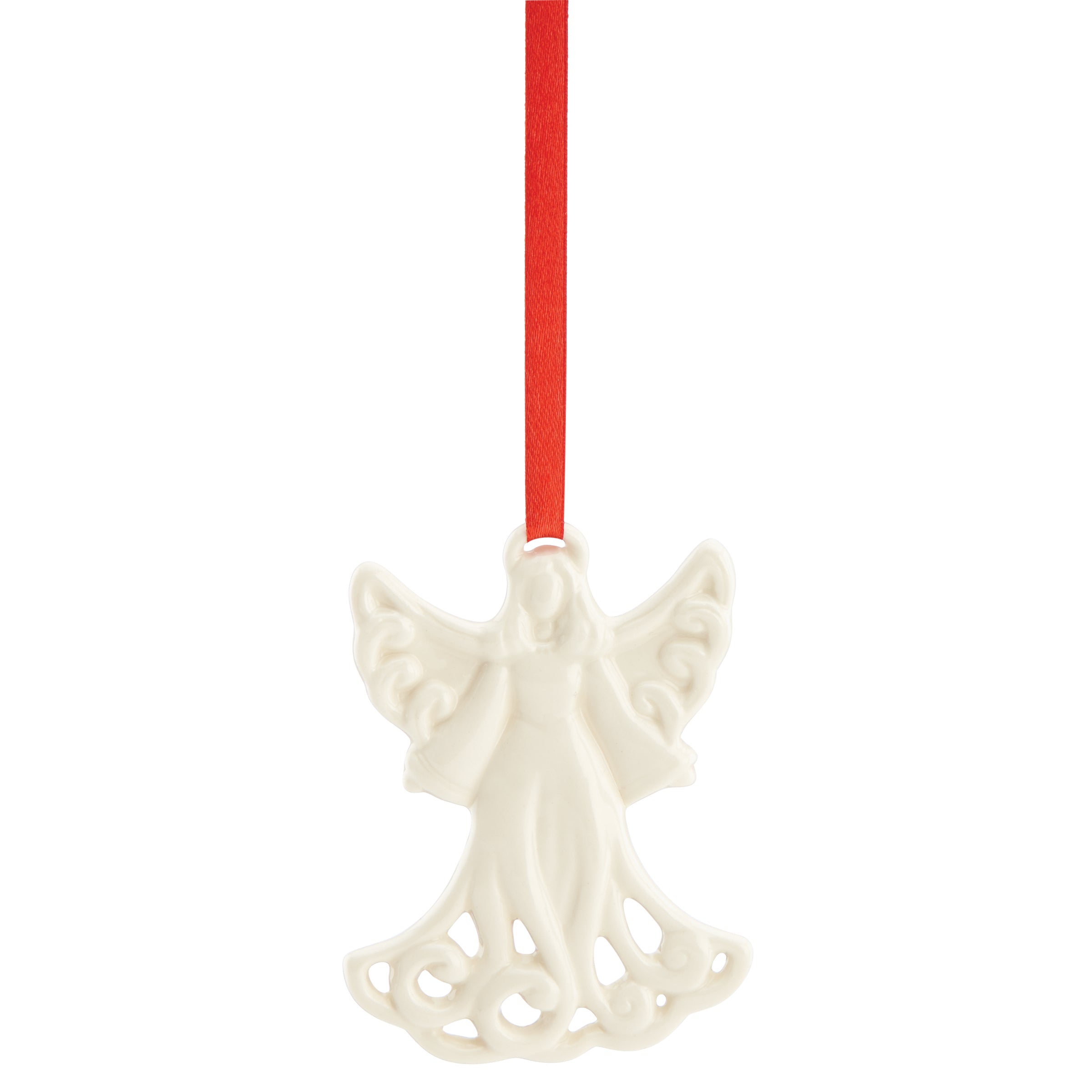 Porcelain Angel Charm Ornament - Handcrafted Holiday Decor Gift