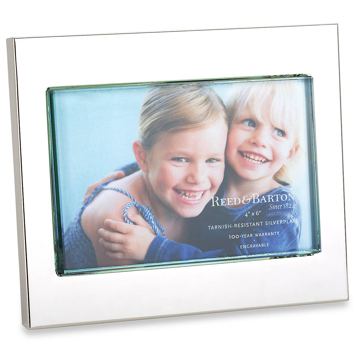 Reed & Barton Addison Silverplate 4x6 Photo Frame with Beveled Glass