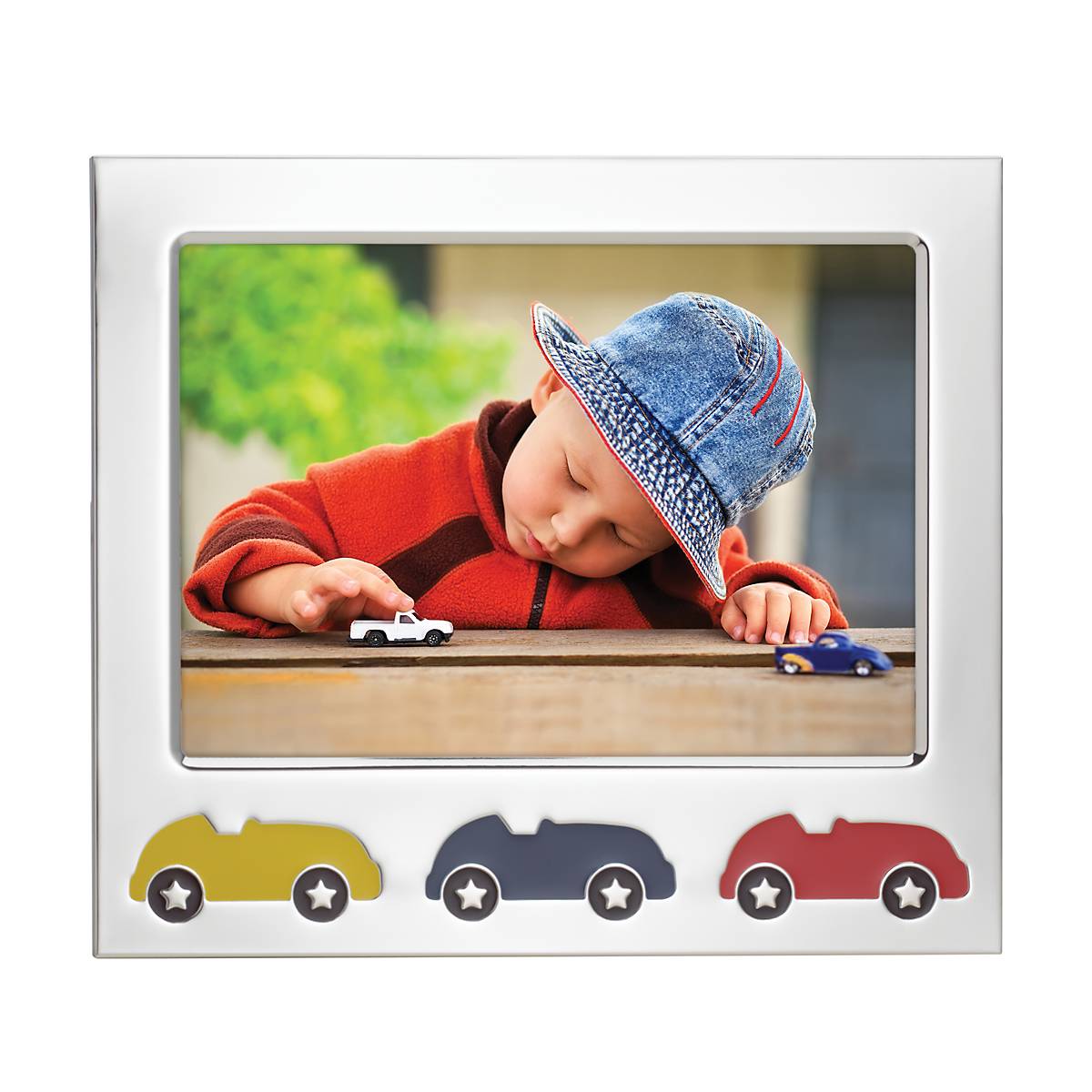 Race Car Themed 5" x 7" Silver-Plated Photo Frame for Kids