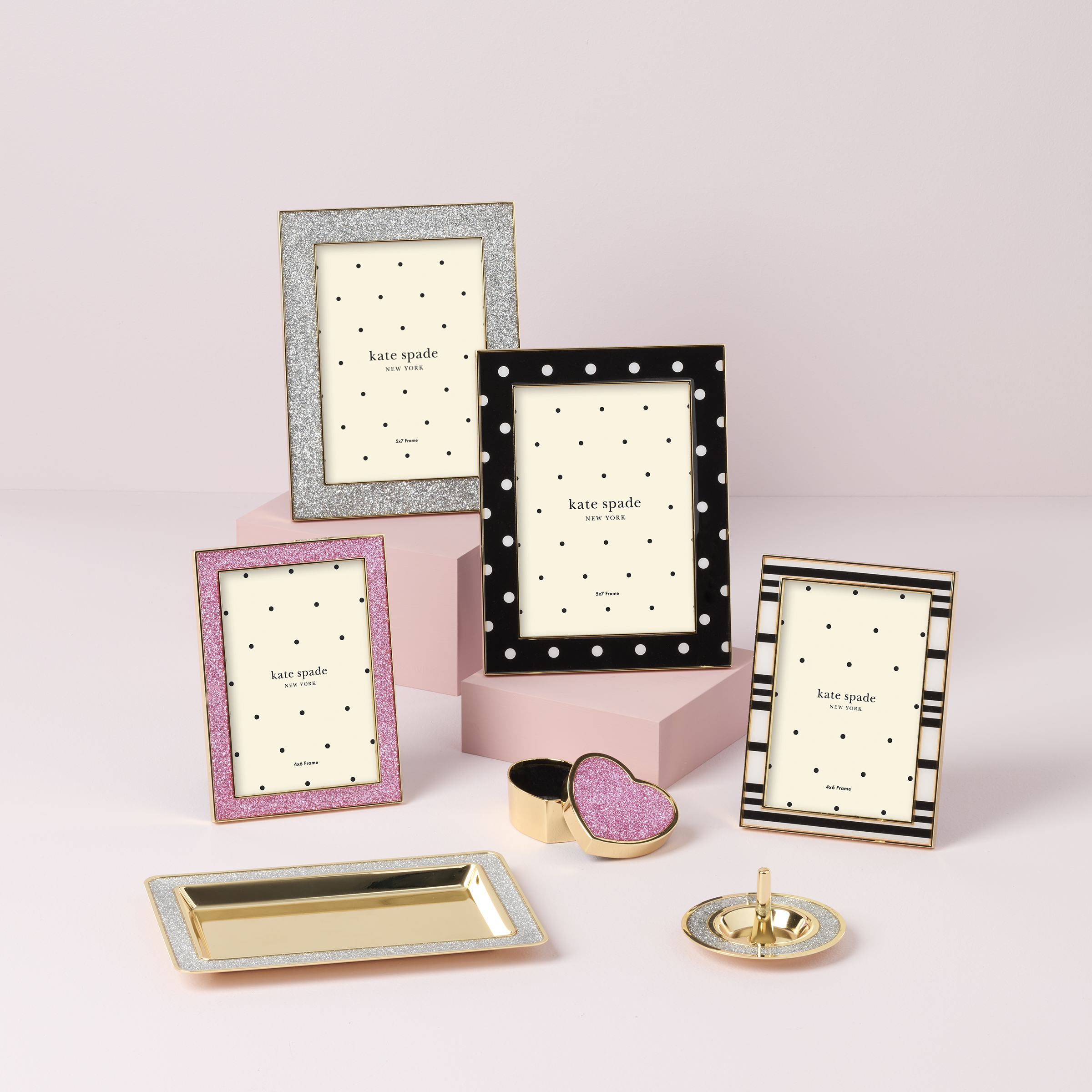 Pink Glitter Picture Frame 4x6 - Sitting Pretty Photo Display