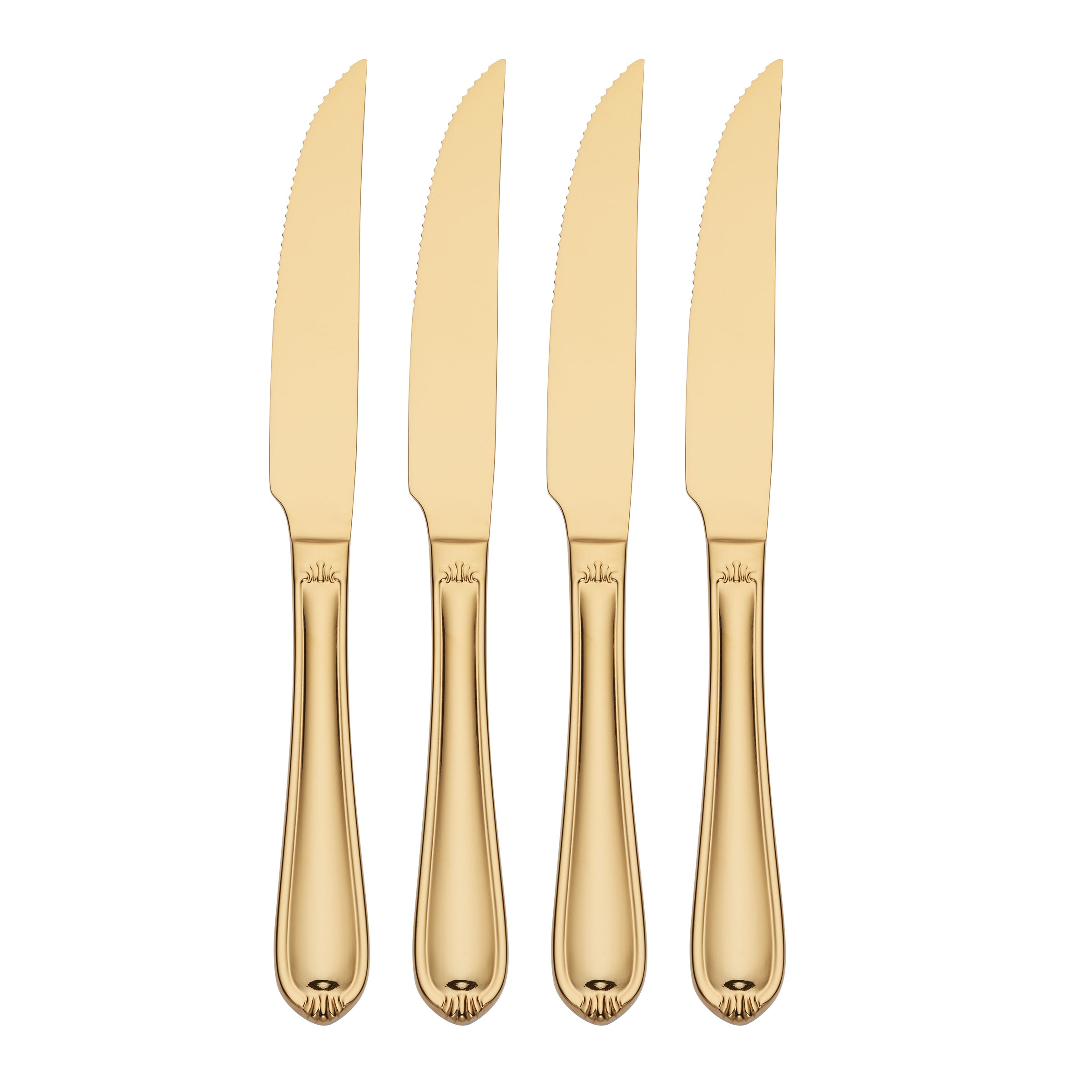 Ivy Way 4-Piece Gold Stainless Steel Steak Knife Set