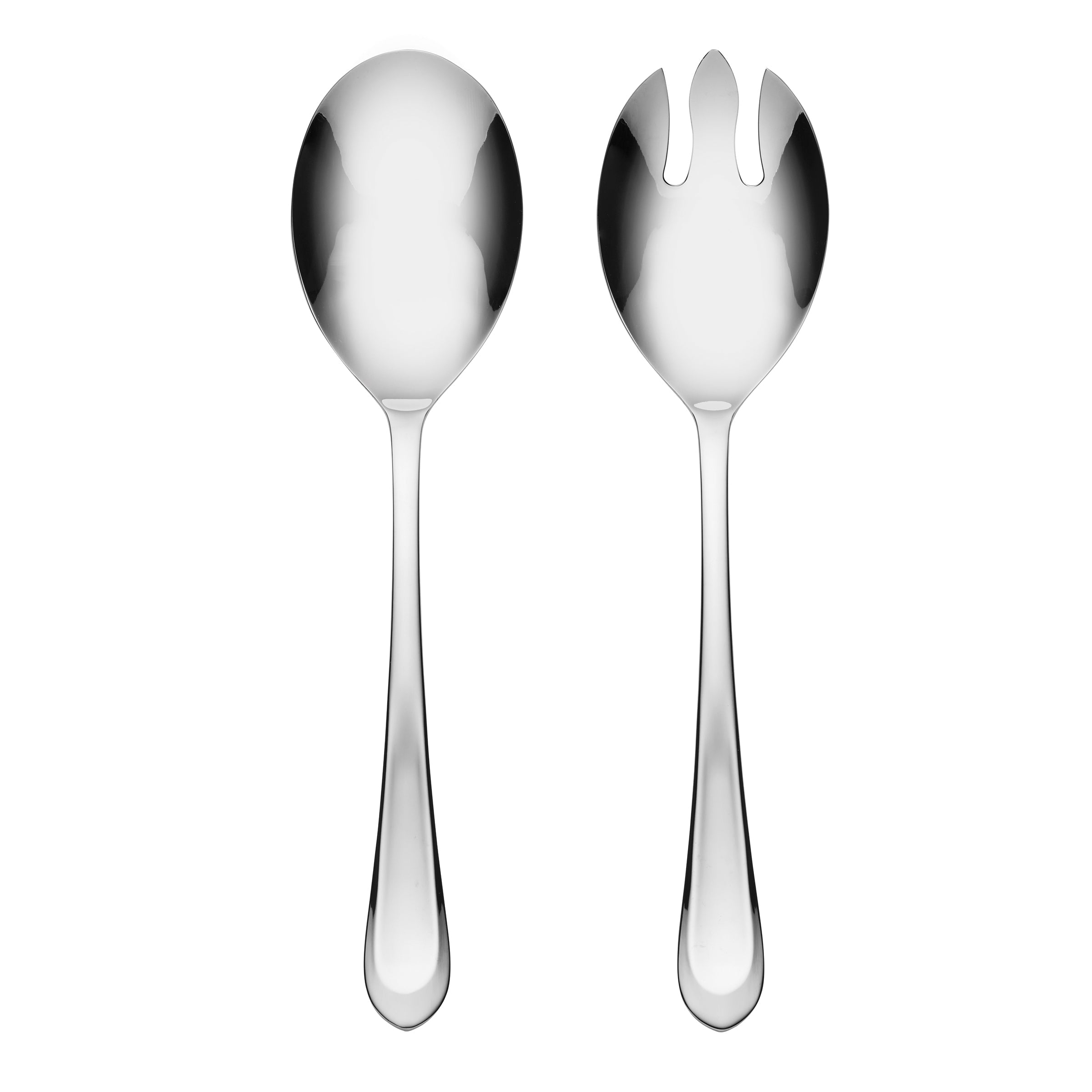 Alessi Stainless Steel Mirror Finish Salad Servers Set - 2 Piece