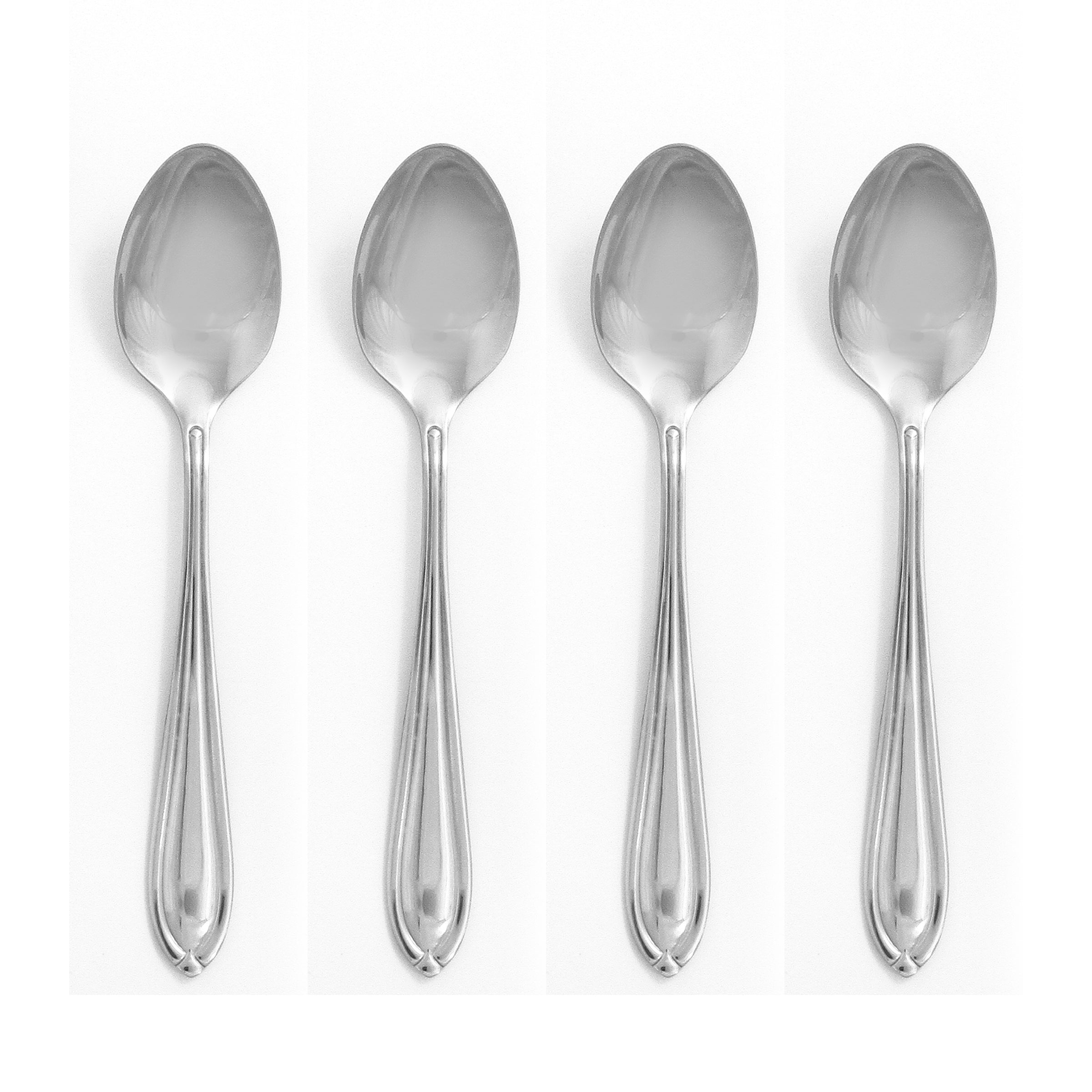 Ginger Stainless Steel Teaspoon Set - Mirror Finish, 4-Piece