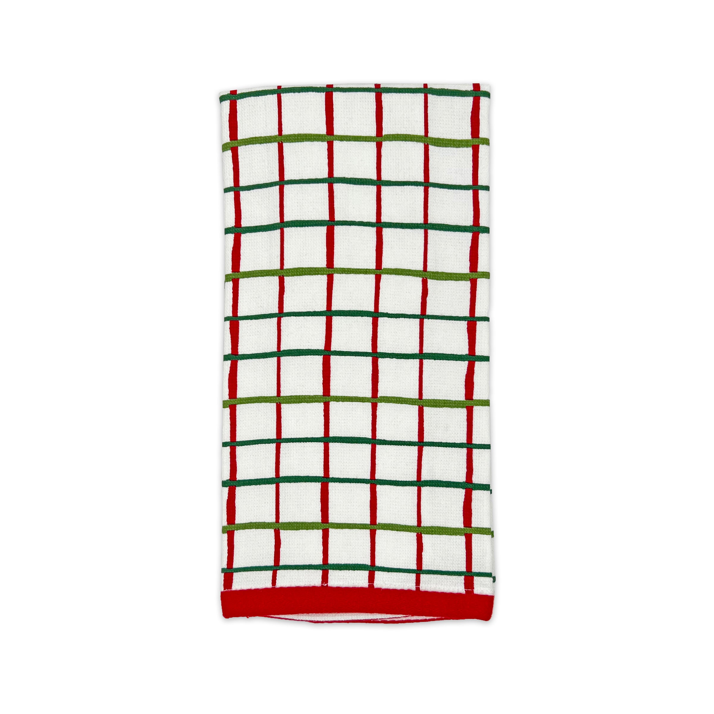 Bayberry Christmas Kitchen Towels - Set of 4 Holiday Dish Towels