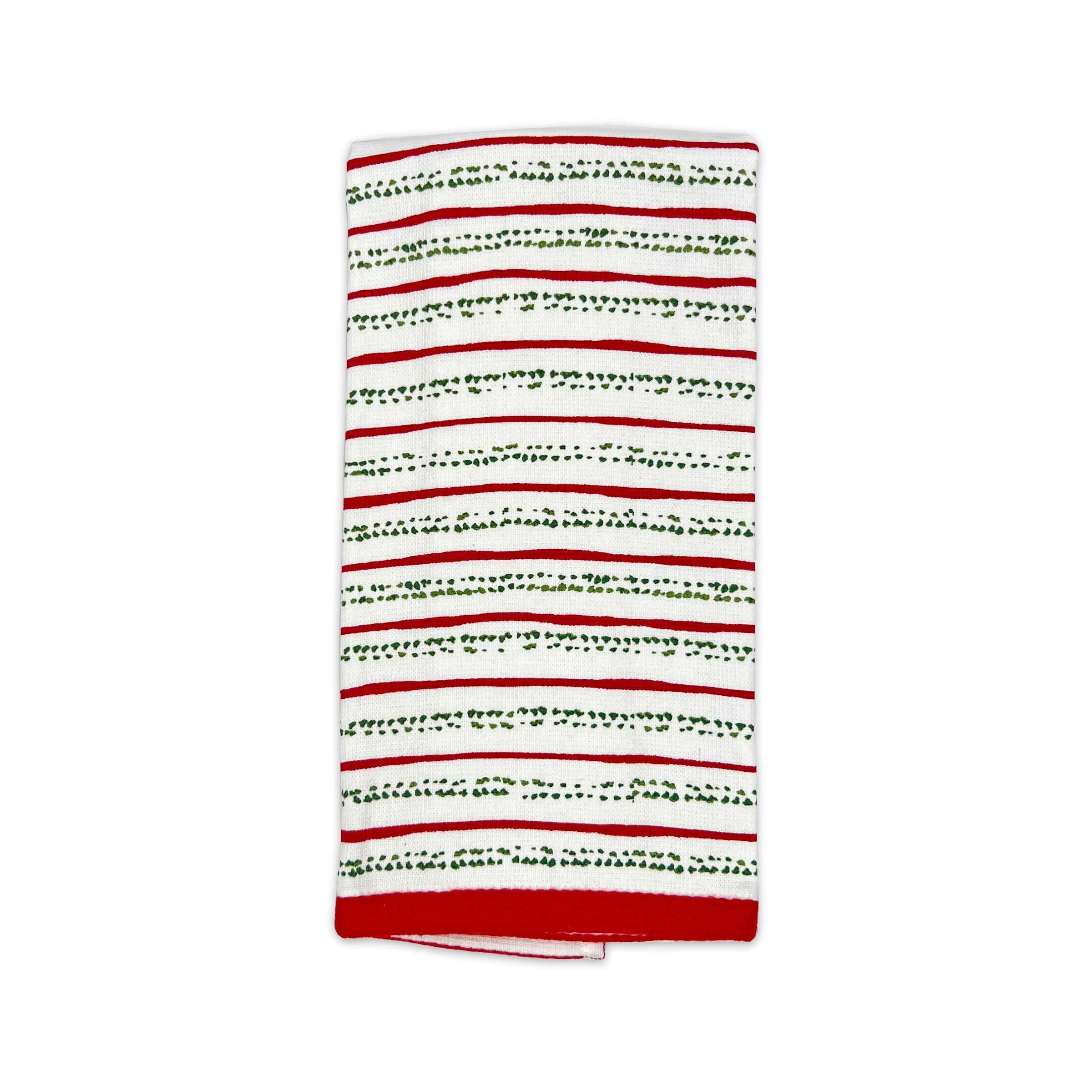 Bayberry Christmas Kitchen Towels - Set of 4 Holiday Dish Towels