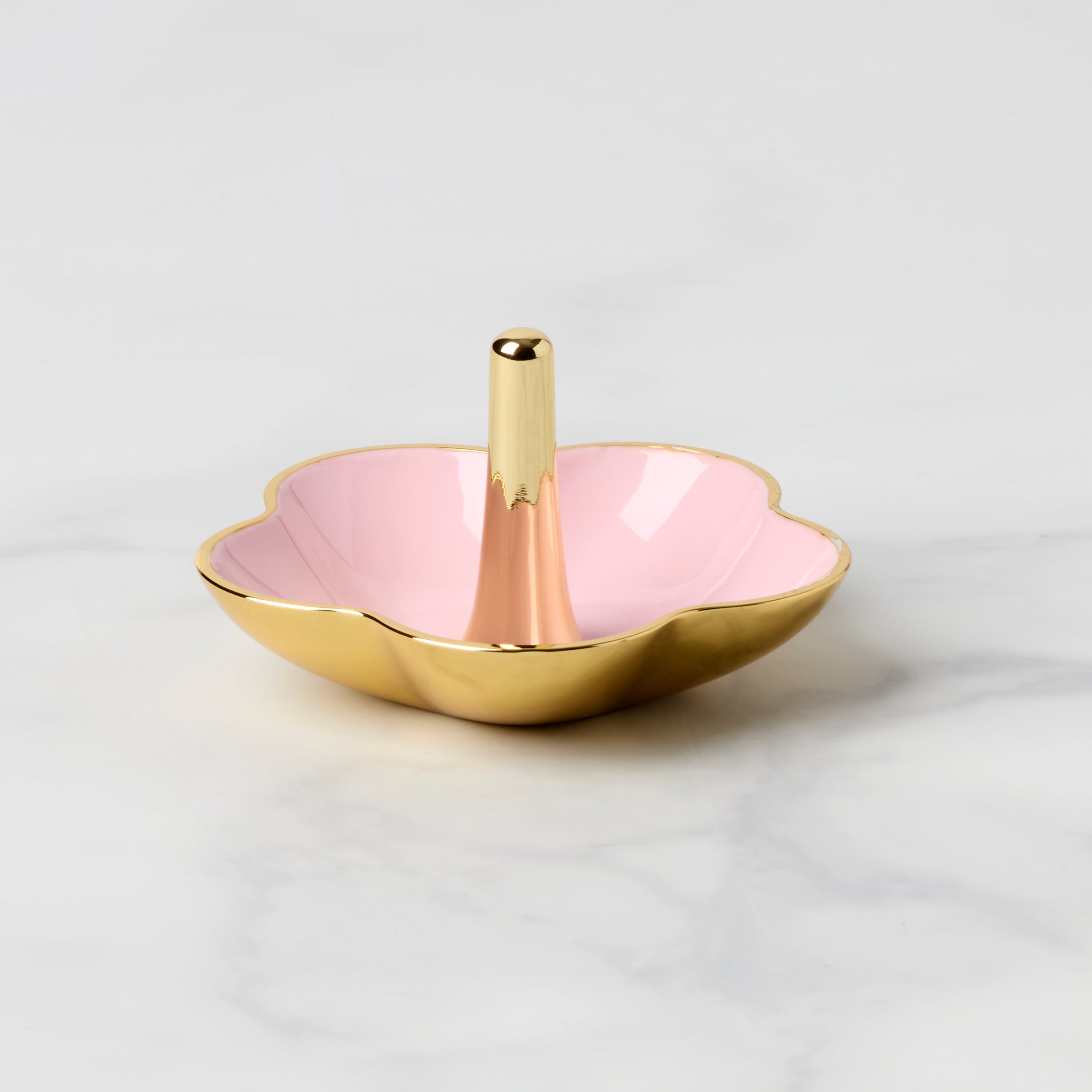 Kate Spade Pink Floral Metal Ring Dish for Jewelry
