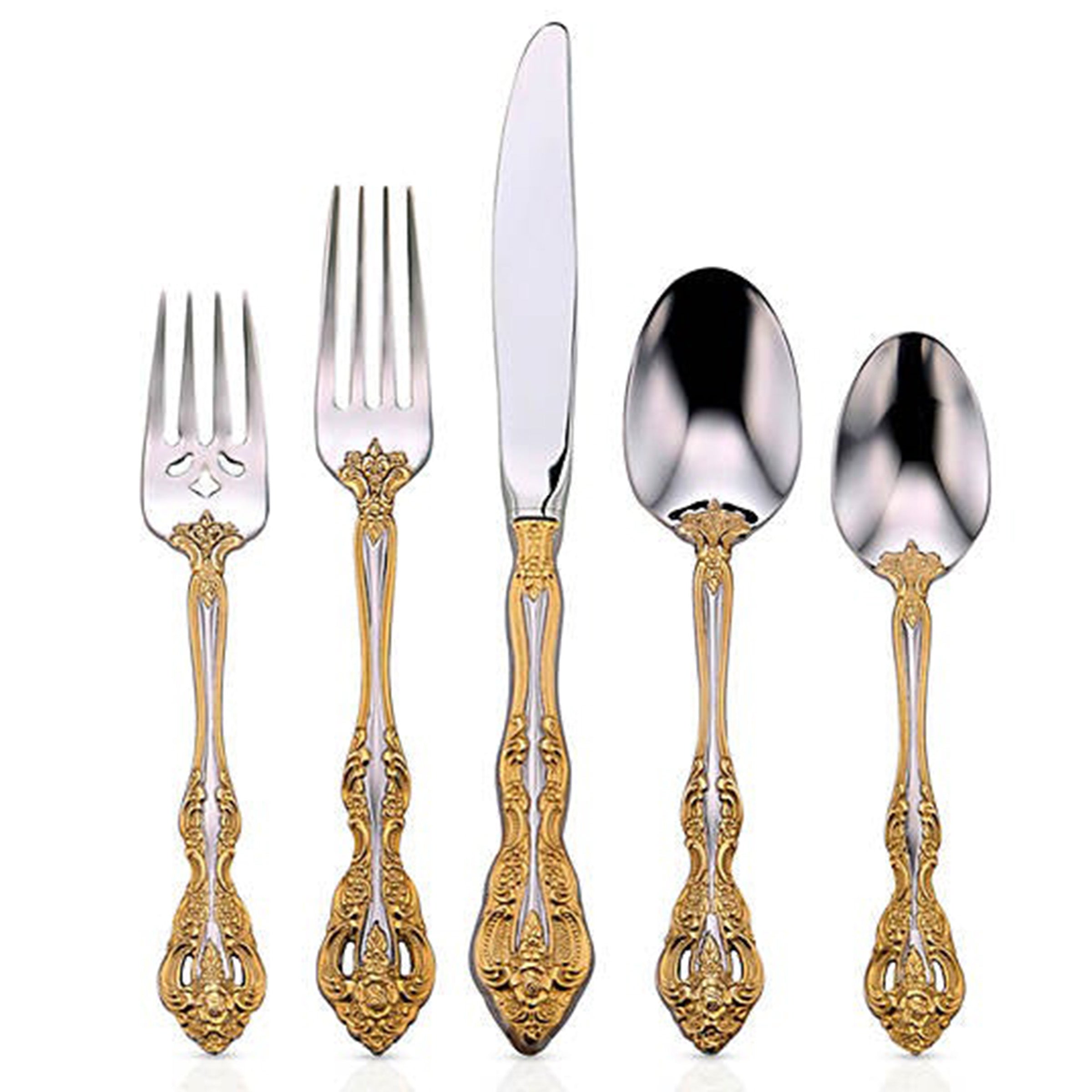 Michelangelo Gold-Tipped 20-Piece Flatware Set
