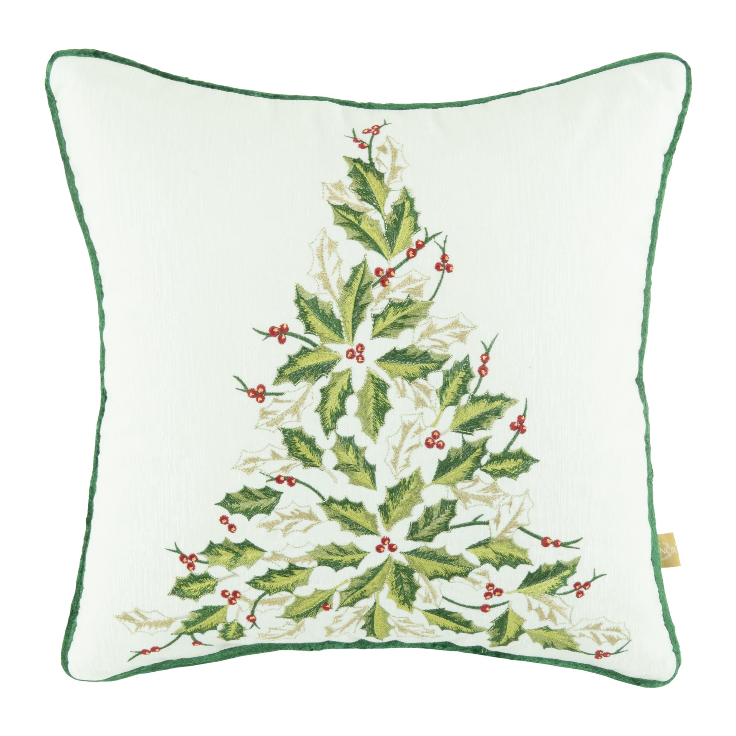 Holiday Tree Christmas Throw Pillow 18x18 - Cozy Winter Decor