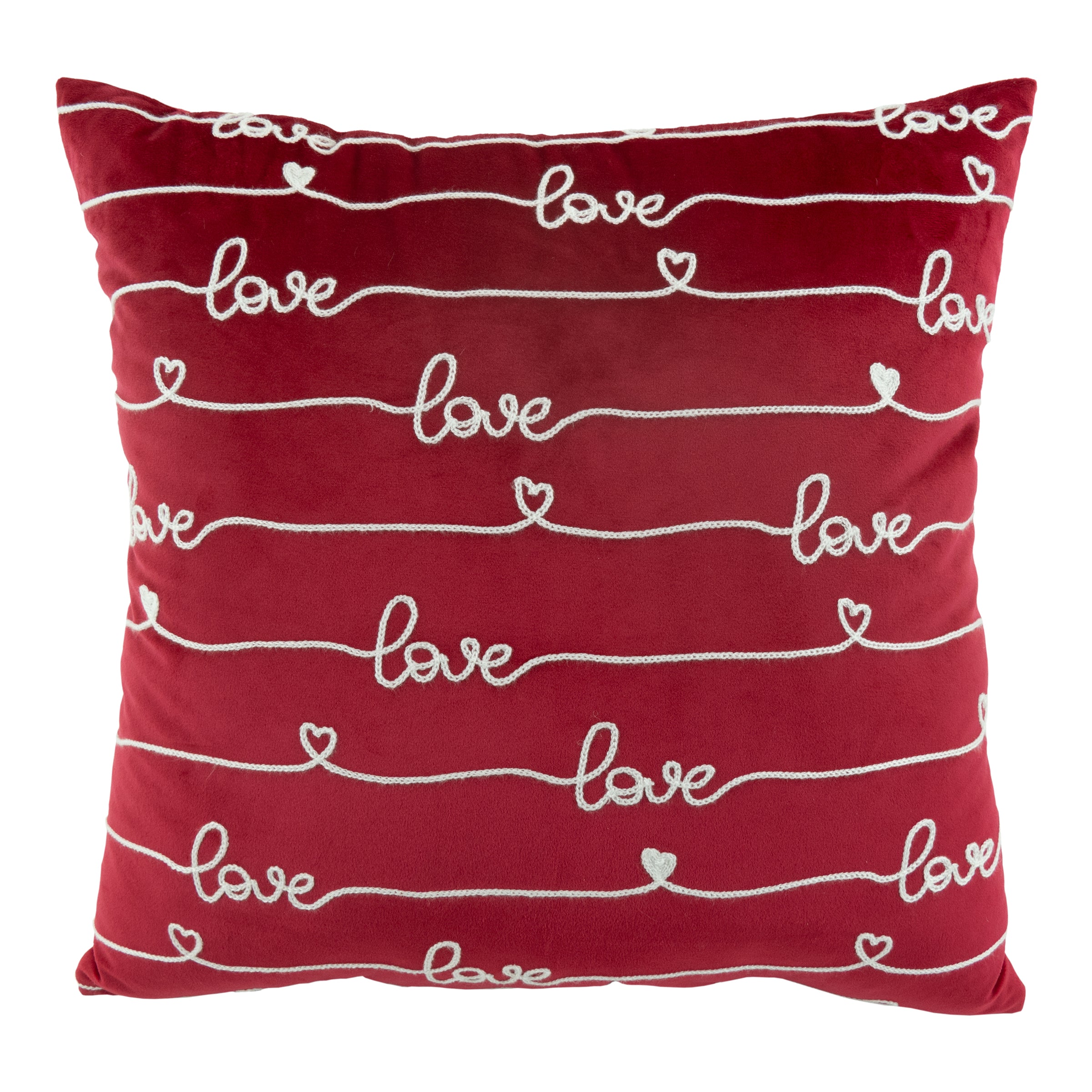 Love Scripted Throw Pillow 18x18 - Romantic Cursive Design for Couches & Bedding