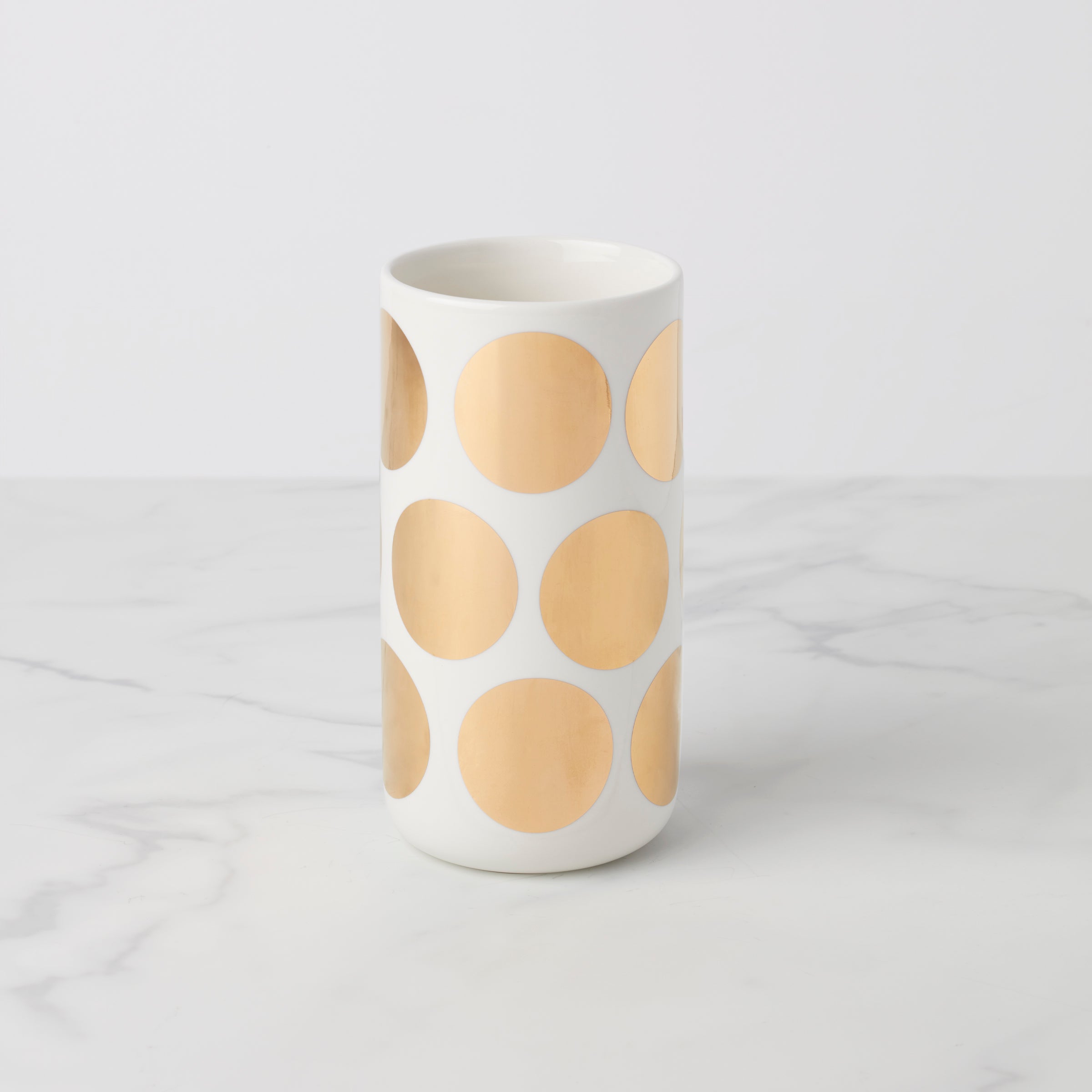 Gold Dot Tall Vase - On The Dot Whimsical Decor