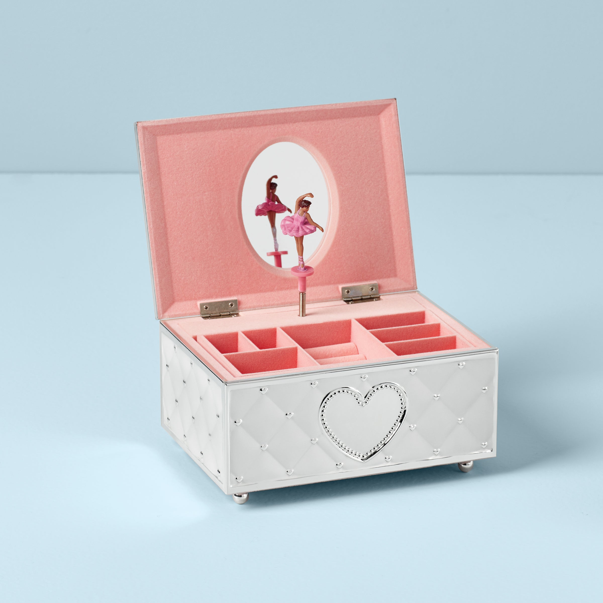 African American Ballerina Jewelry Box with Music & Mirror