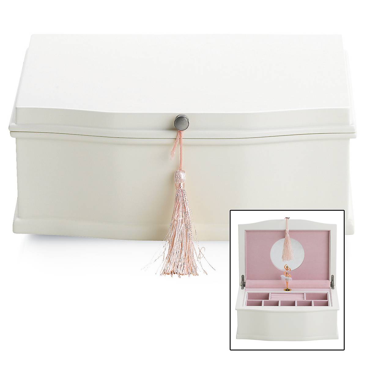 Ballerina Musical Jewelry Box with Velvet Lining & Nutcracker Melody