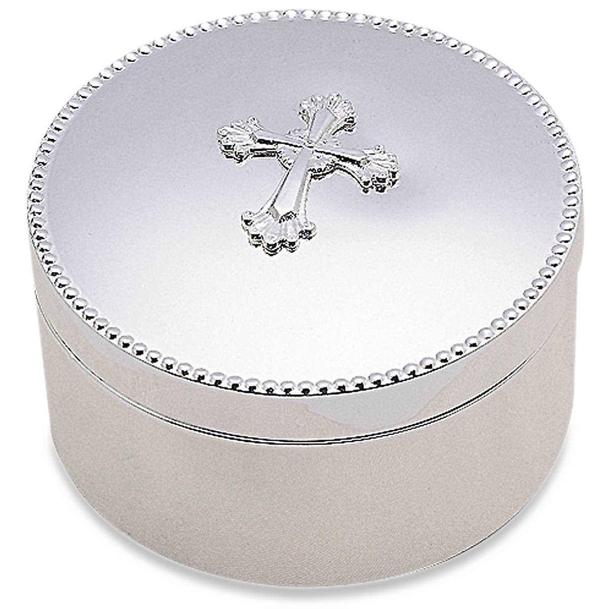 Abbey Silverplate Keepsake Box with Cross for Christening Gifts