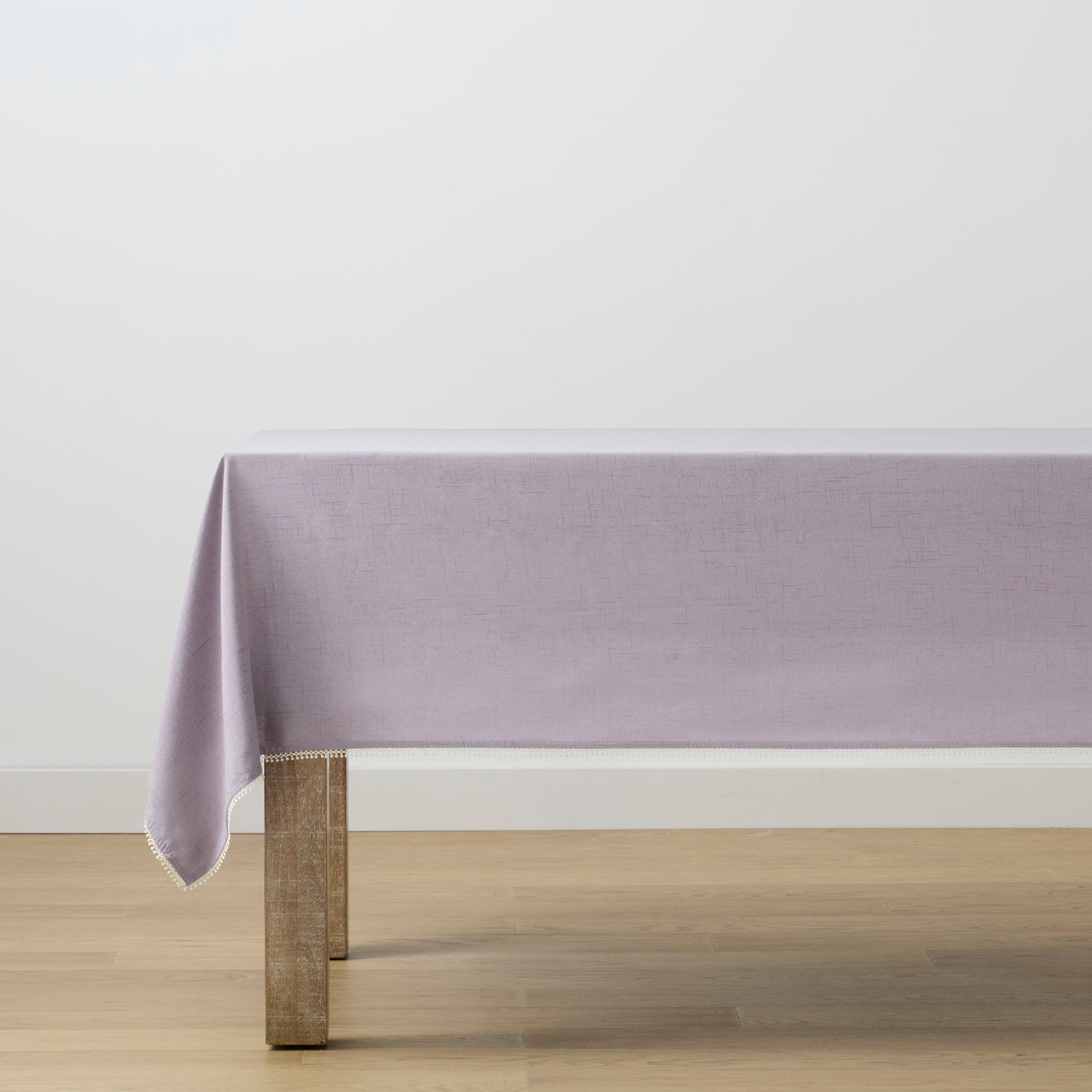 French Country Embroidered Violet Tablecloth 60x84 – Elegant Café Chic