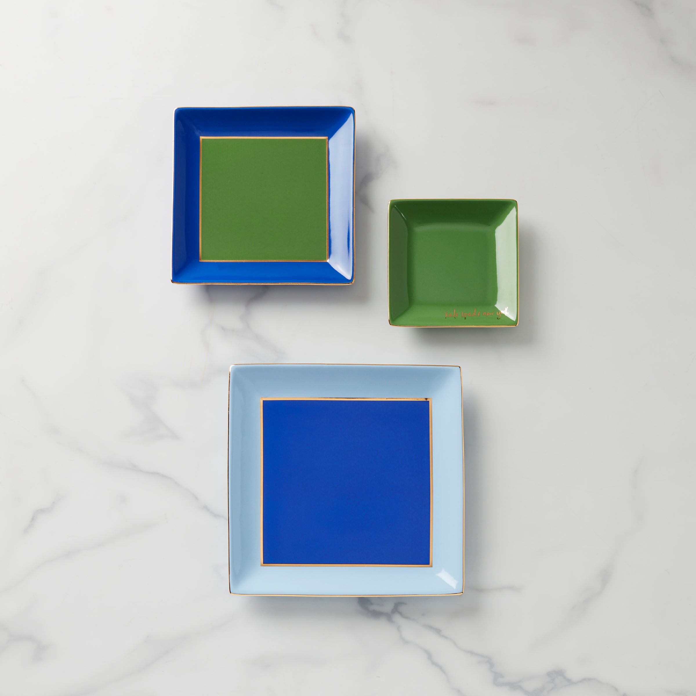 kate spade Cool Blue Porcelain Tray Set - 3-Piece