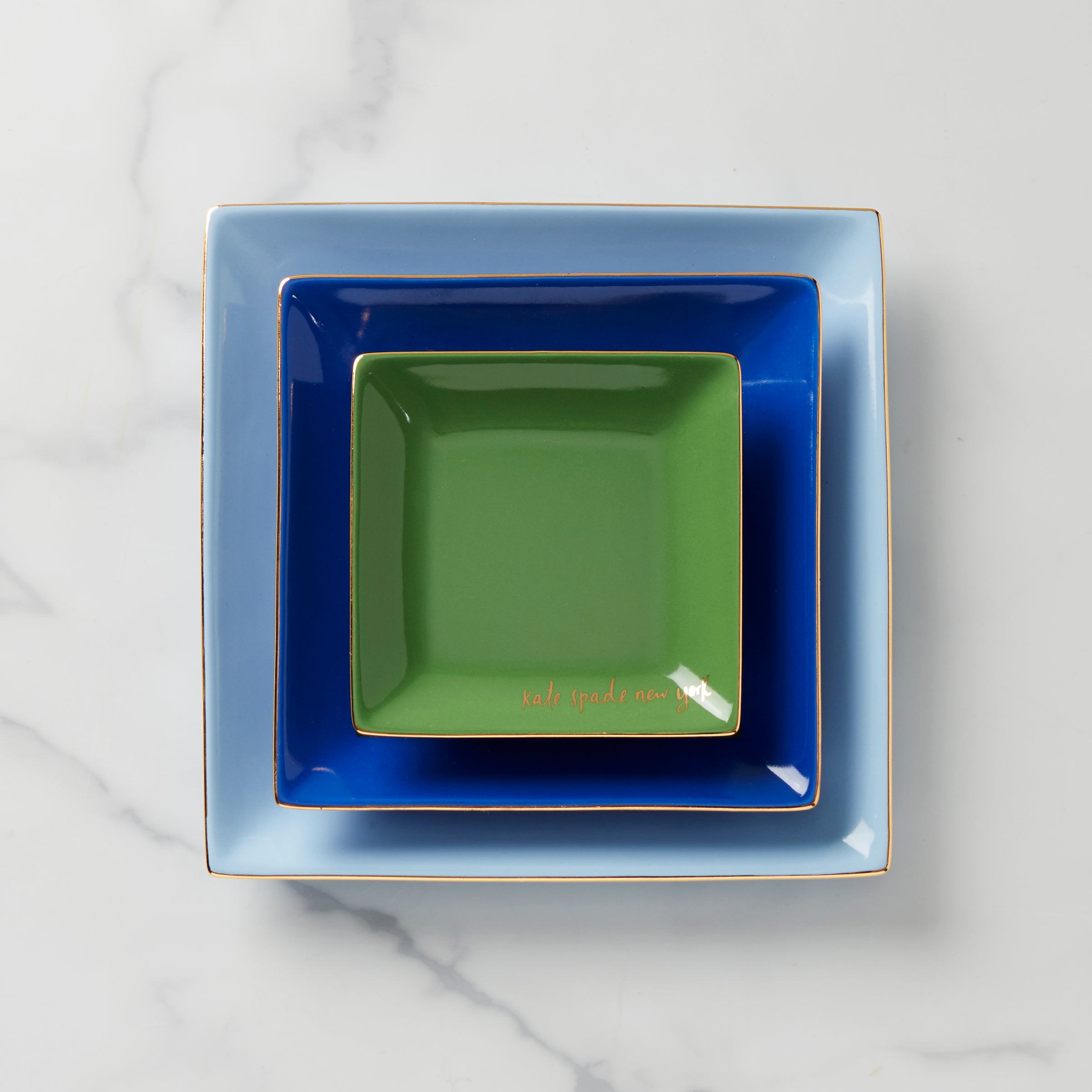 kate spade Cool Blue Porcelain Tray Set - 3-Piece