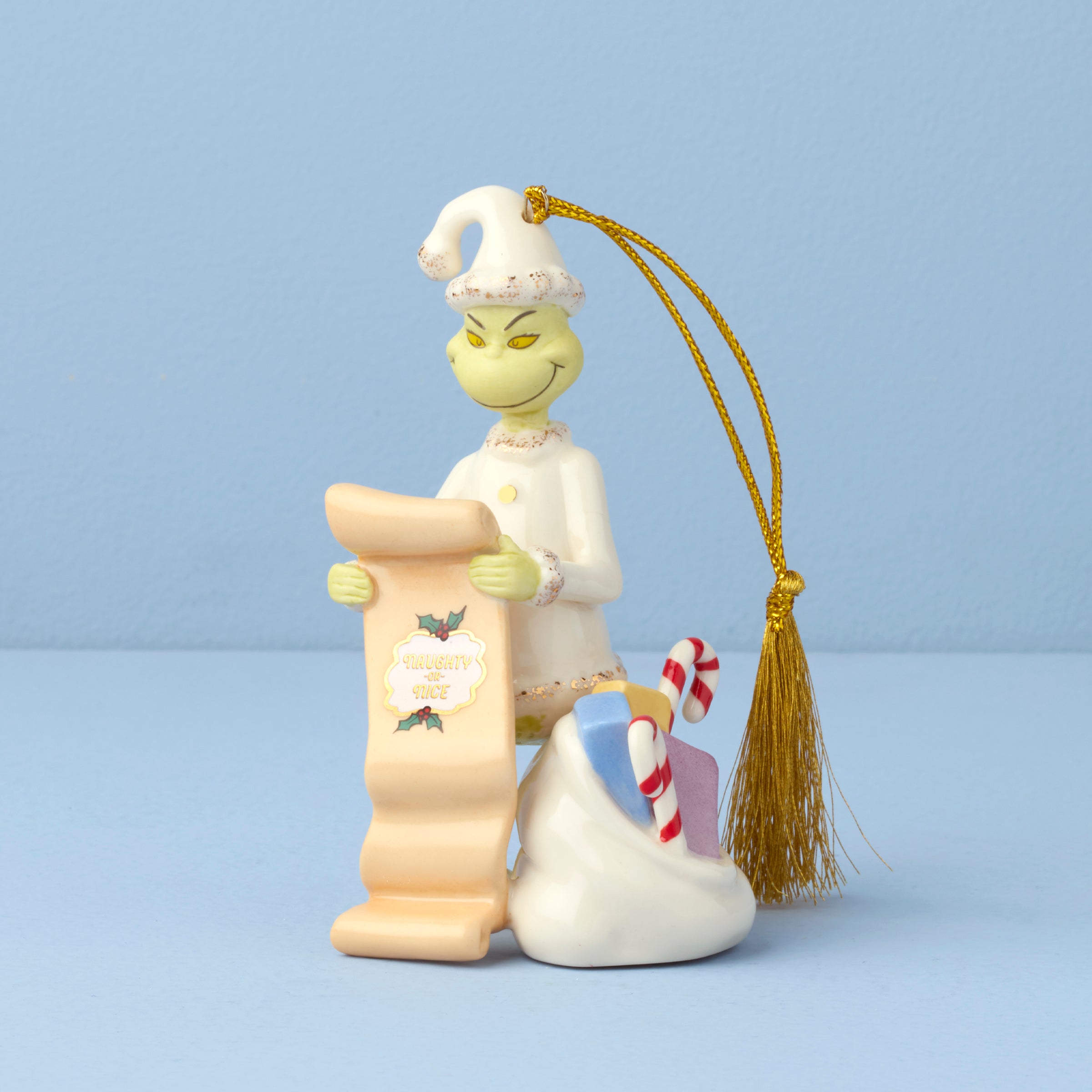 Grinch Christmas Ornament with List - Dr. Seuss Holiday Decor