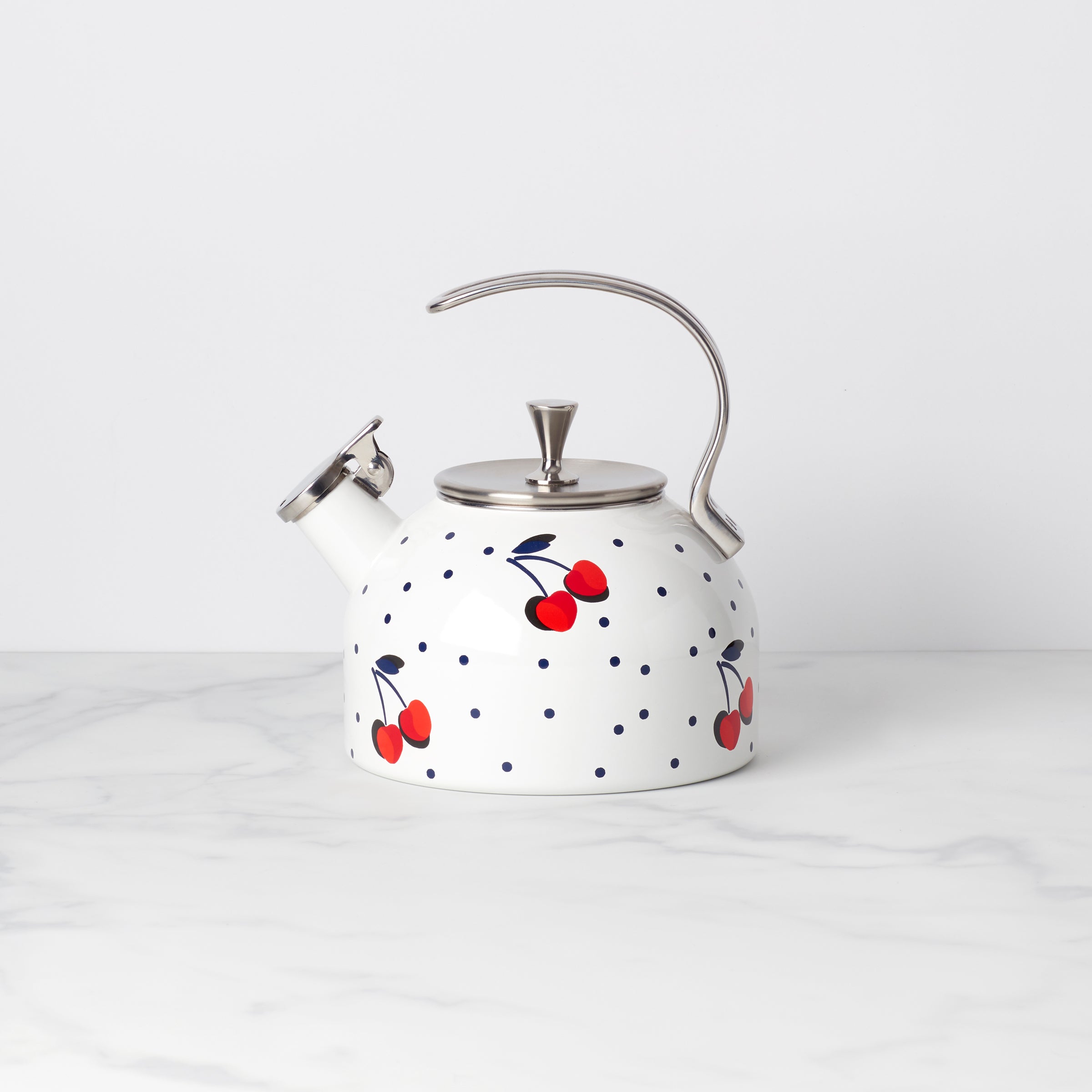 Kate Spade Vintage Cherry Dot Stovetop Tea Kettle