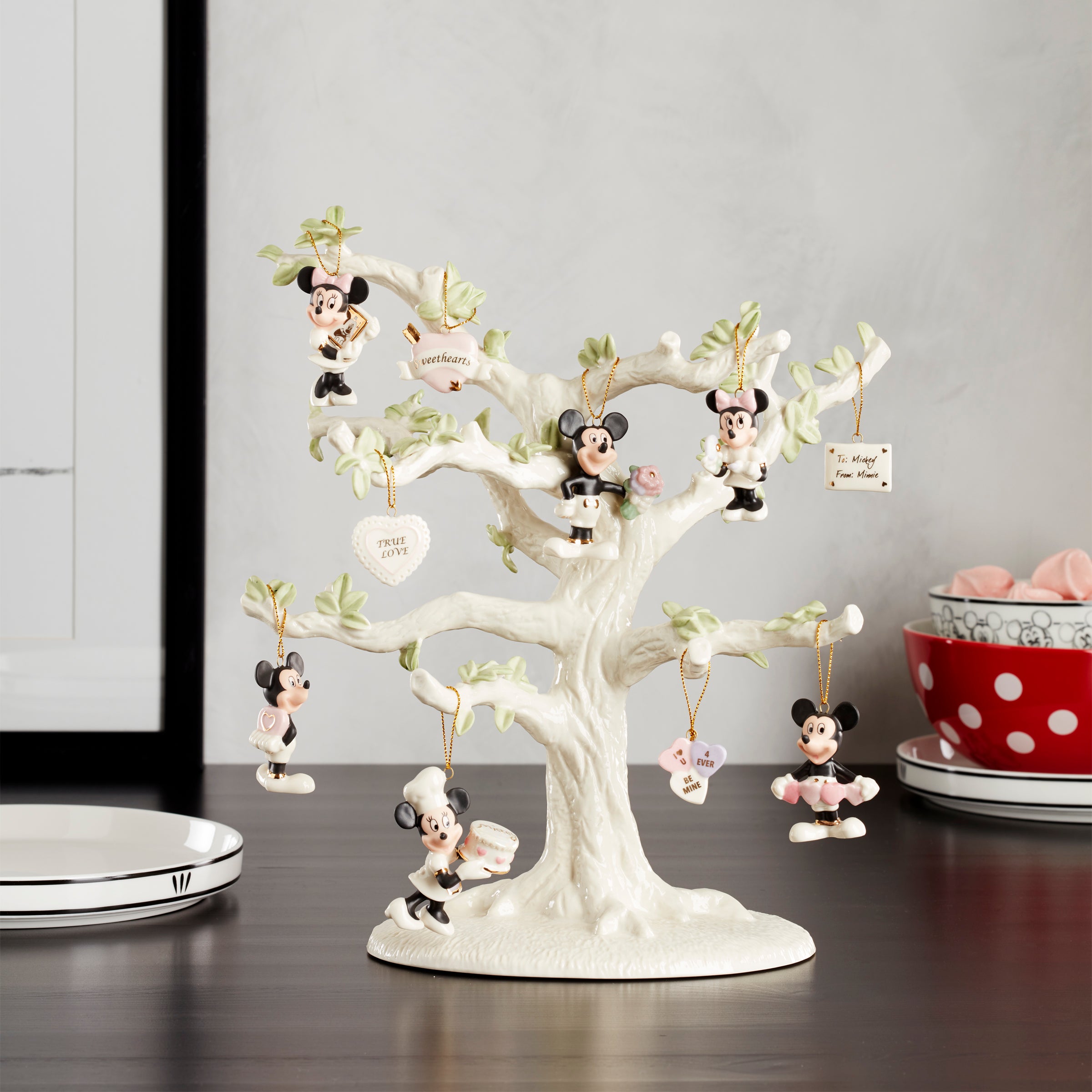 Disney Mickey & Minnie Mouse 10-Piece Valentine Ornament Set