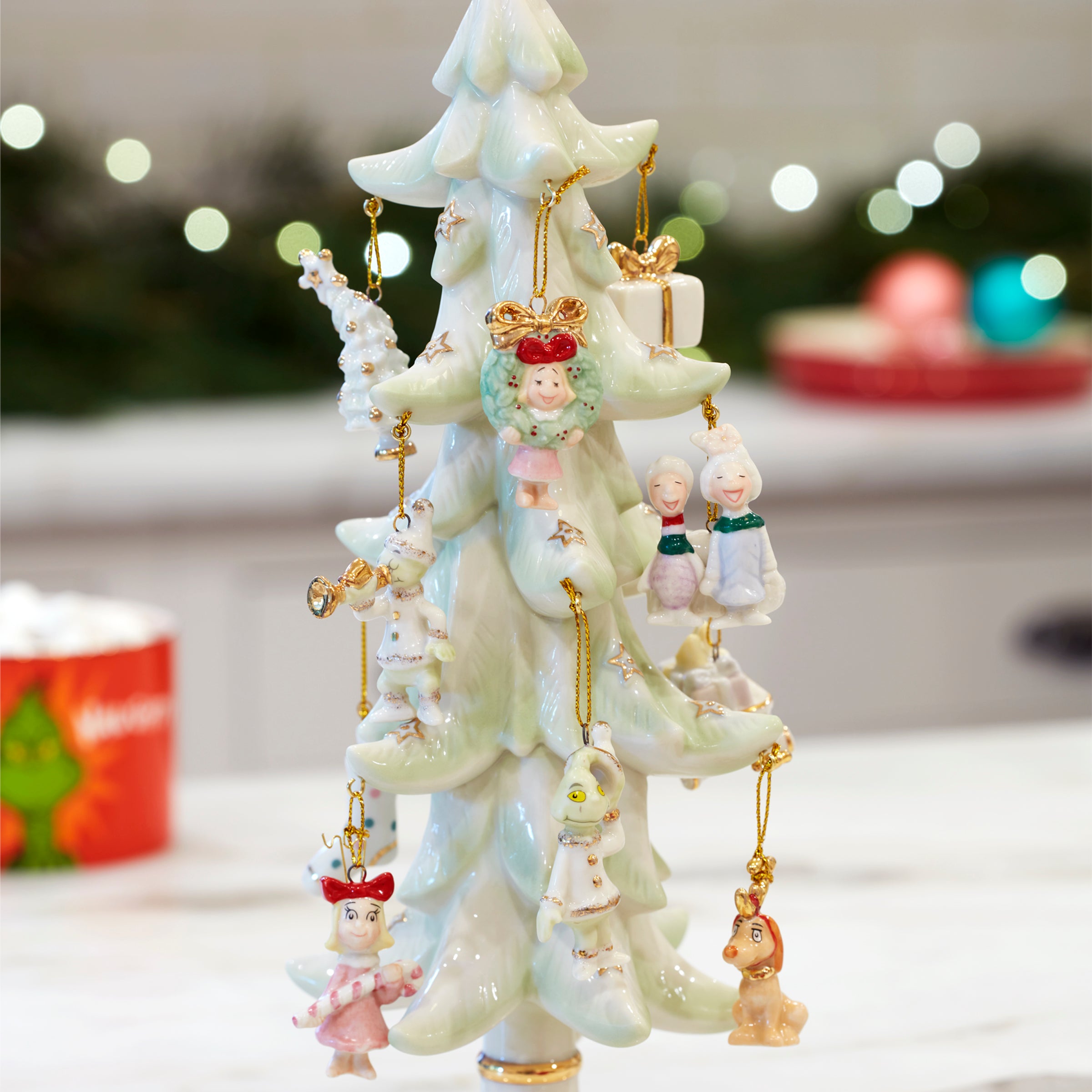 Grinch Christmas Tree Ornament Set - 12-Piece Holiday Decor