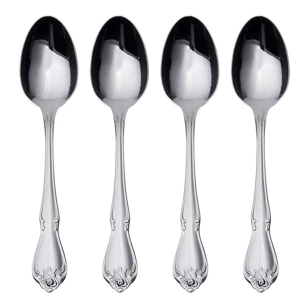 Vintage True Rose Sterling Silver Teaspoons - Set of 4