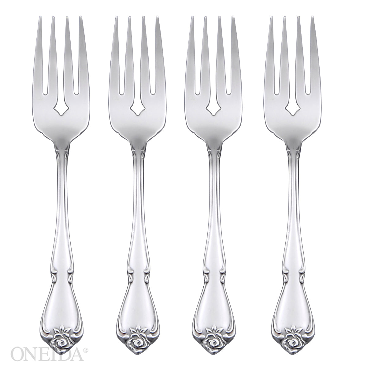 Vintage True Rose Salad Forks - Set of 4 Sterling Silver