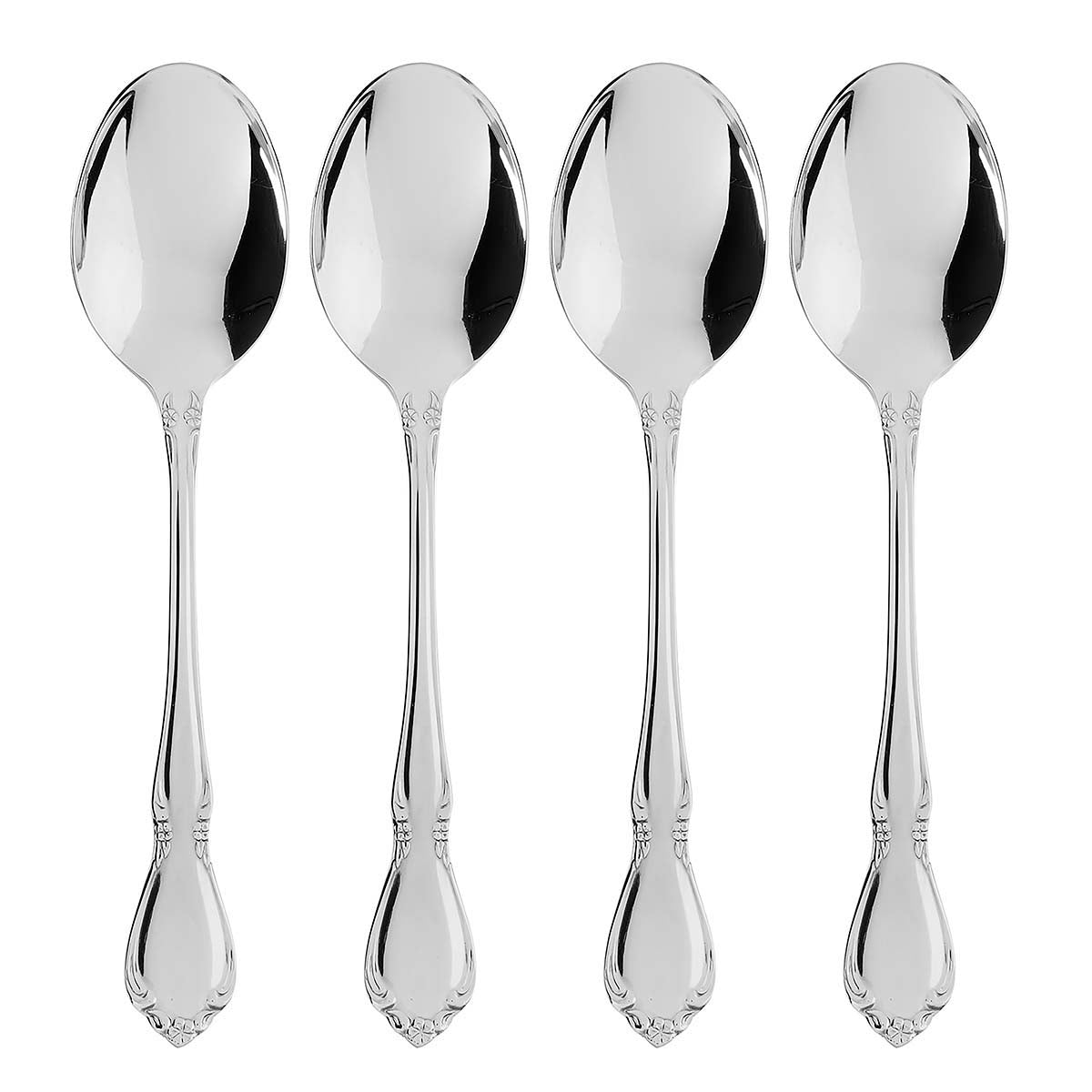 Chateau Baroque Dinner Spoon Set - 4 Elegant French Design Pieces