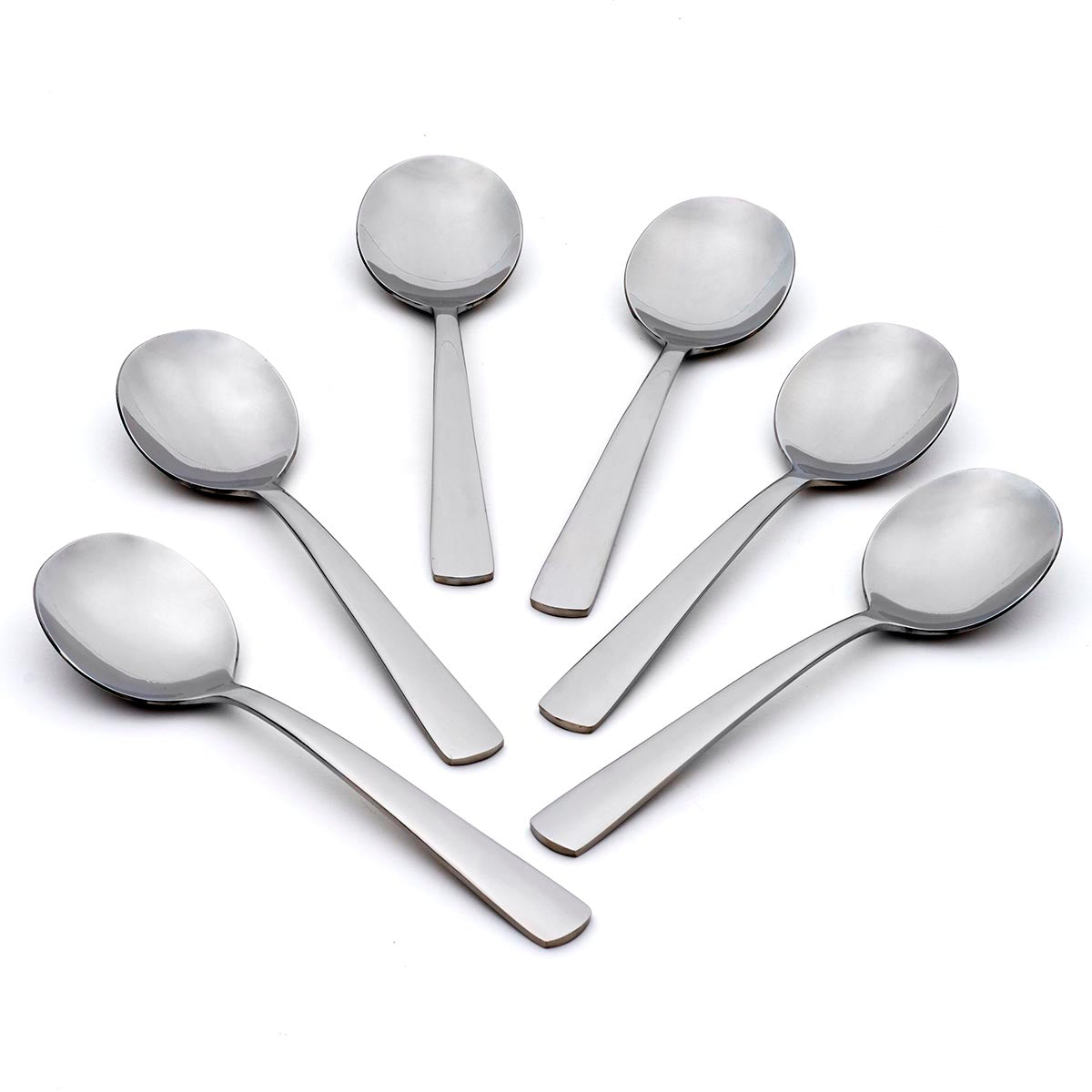 Modern Soup Spoons Set of 6 - Aptitude Elegant Tableware