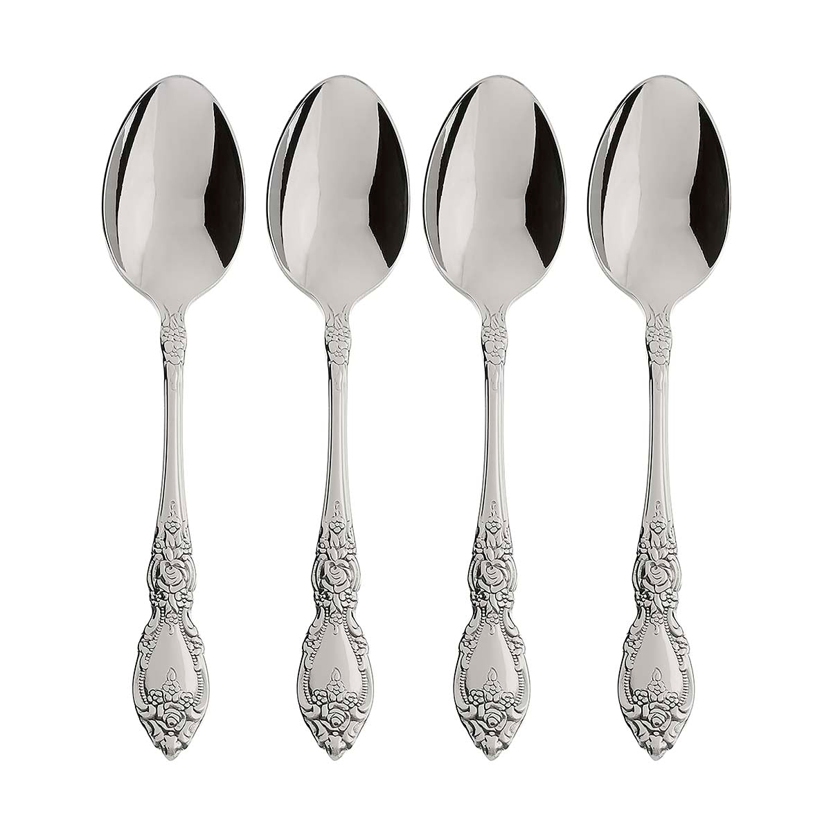 Wordsworth Floral Engraved Teaspoons - Set of 4