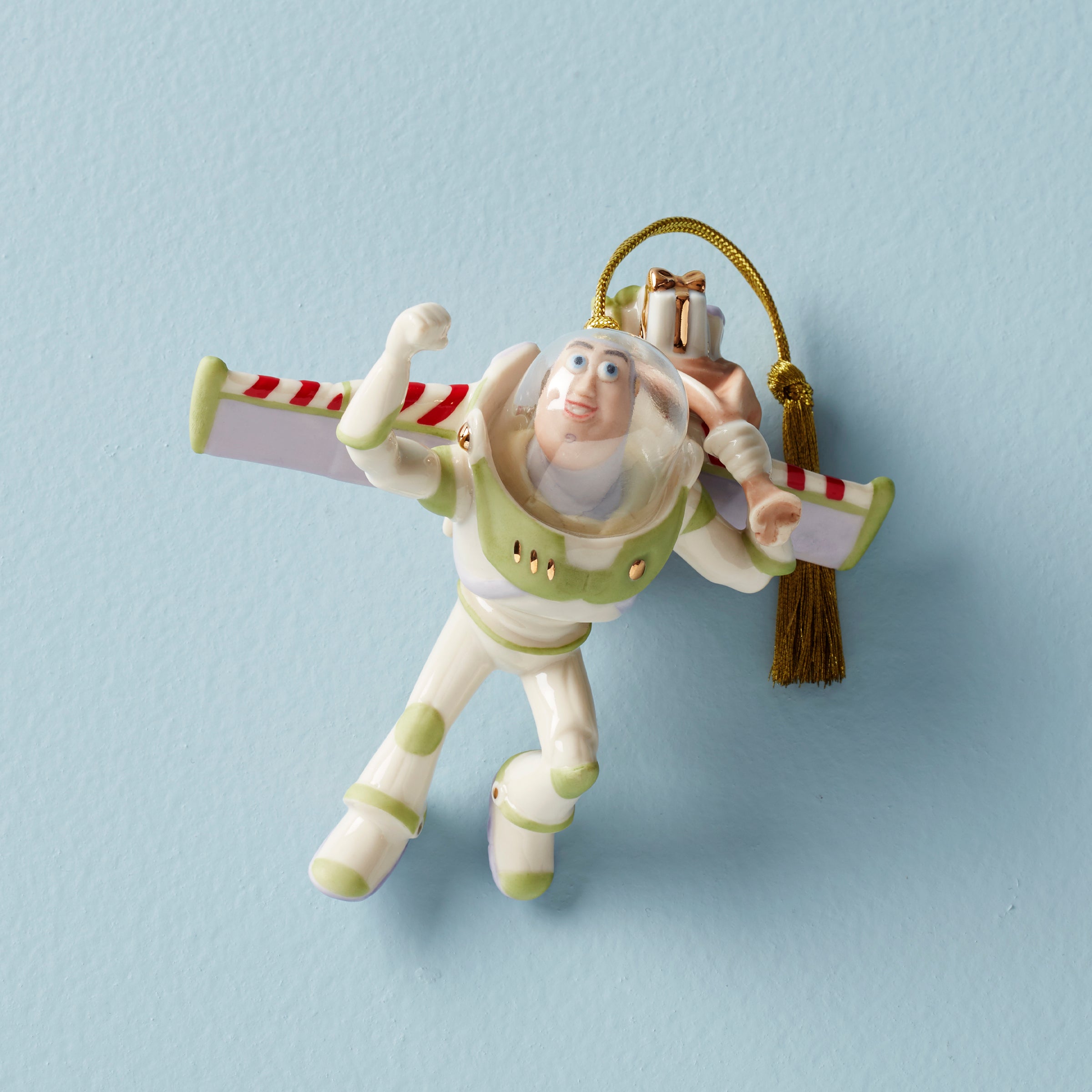 Buzz Lightyear Christmas Ornament - Porcelain with Gold Accents