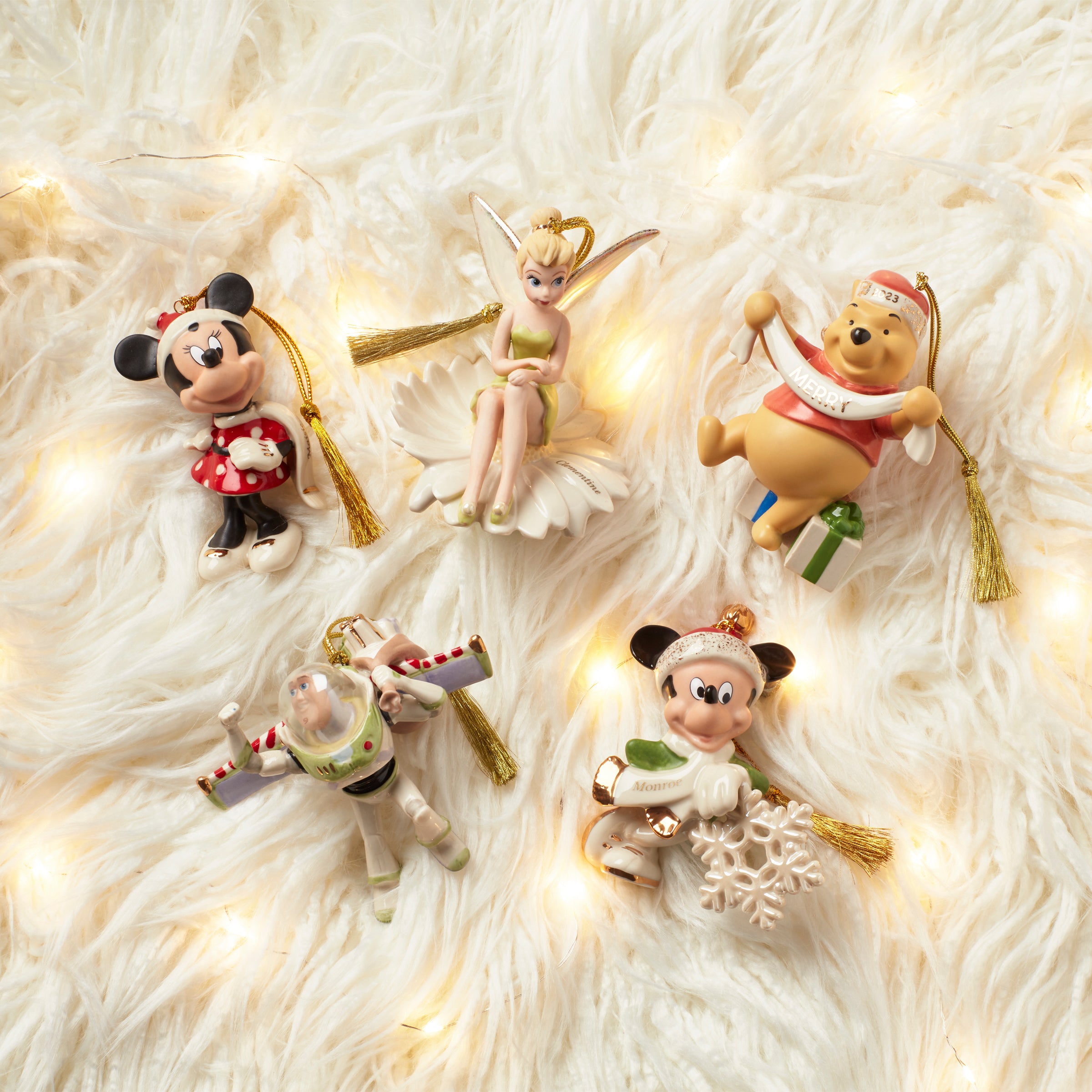 Buzz Lightyear Christmas Ornament - Porcelain with Gold Accents