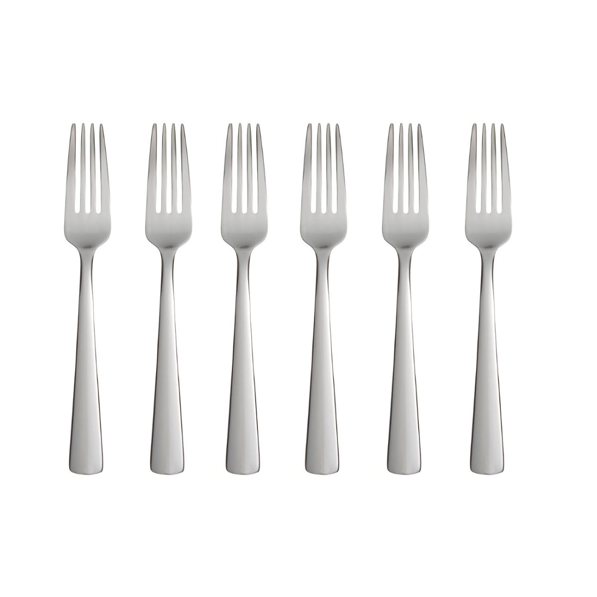 Modern Stainless Steel Dinner Forks - Aptitude Set of 6