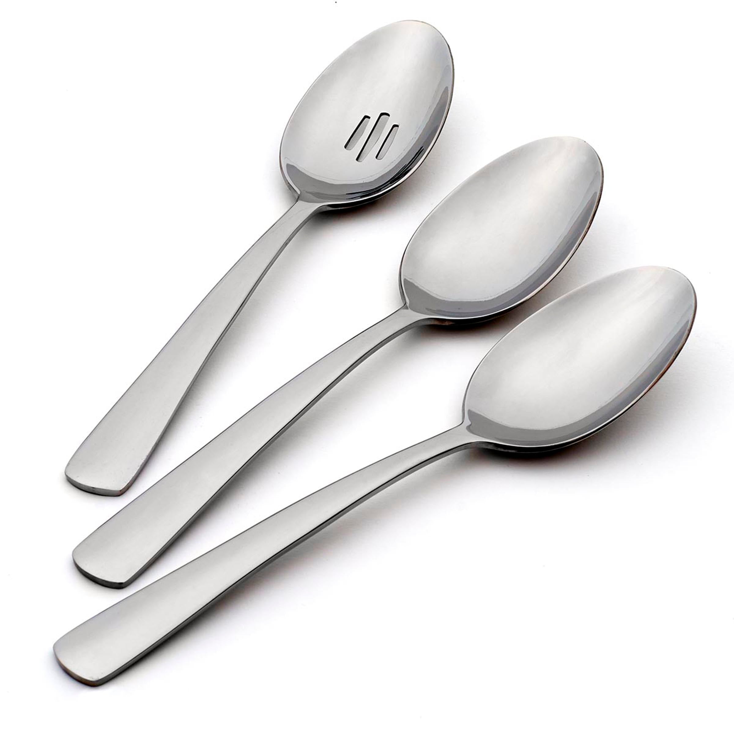Aptitude Modern Serving Spoon Set - 3-Piece Stainless Steel
