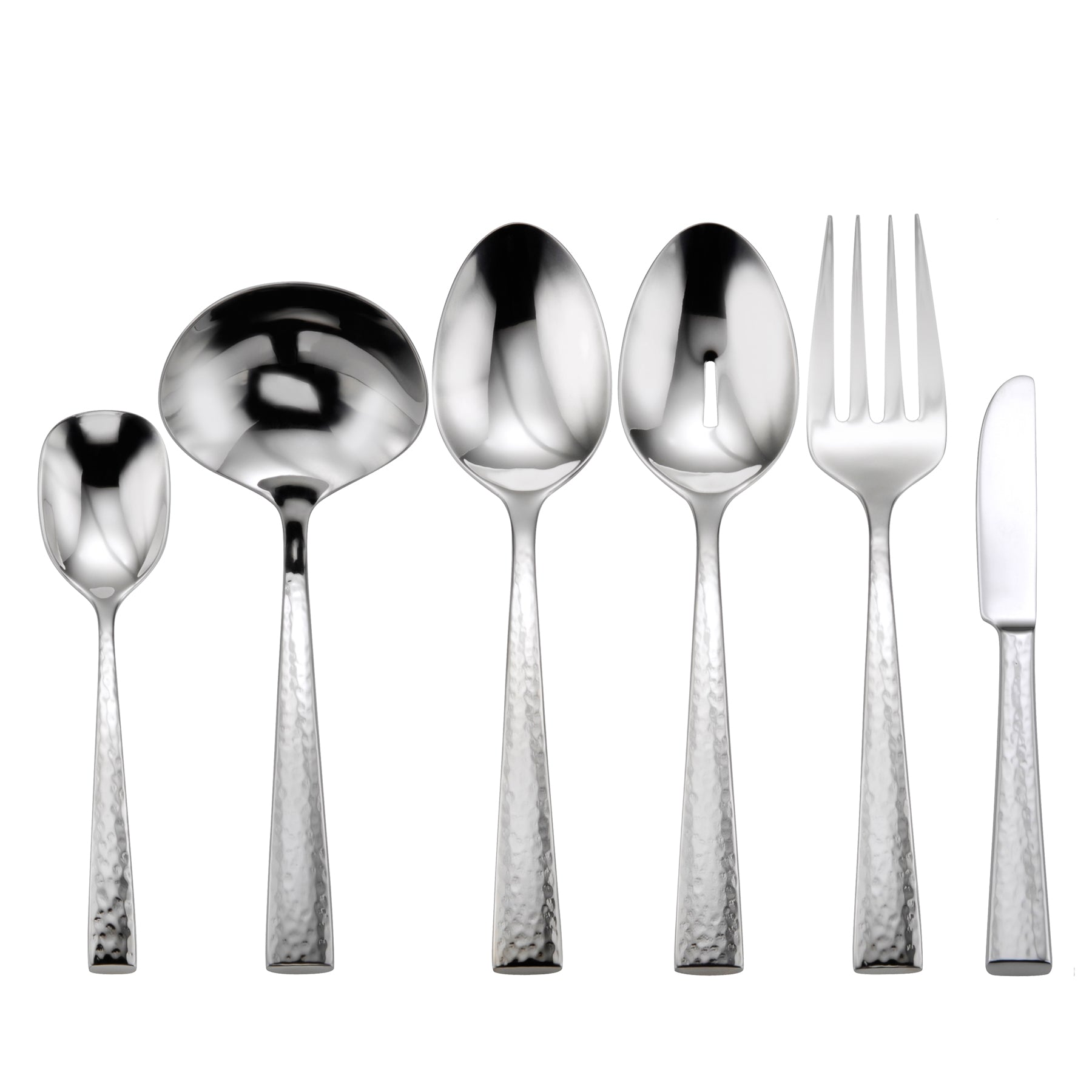 Cabria 6-Piece Hammered Hostess Set - Artisanal Quality