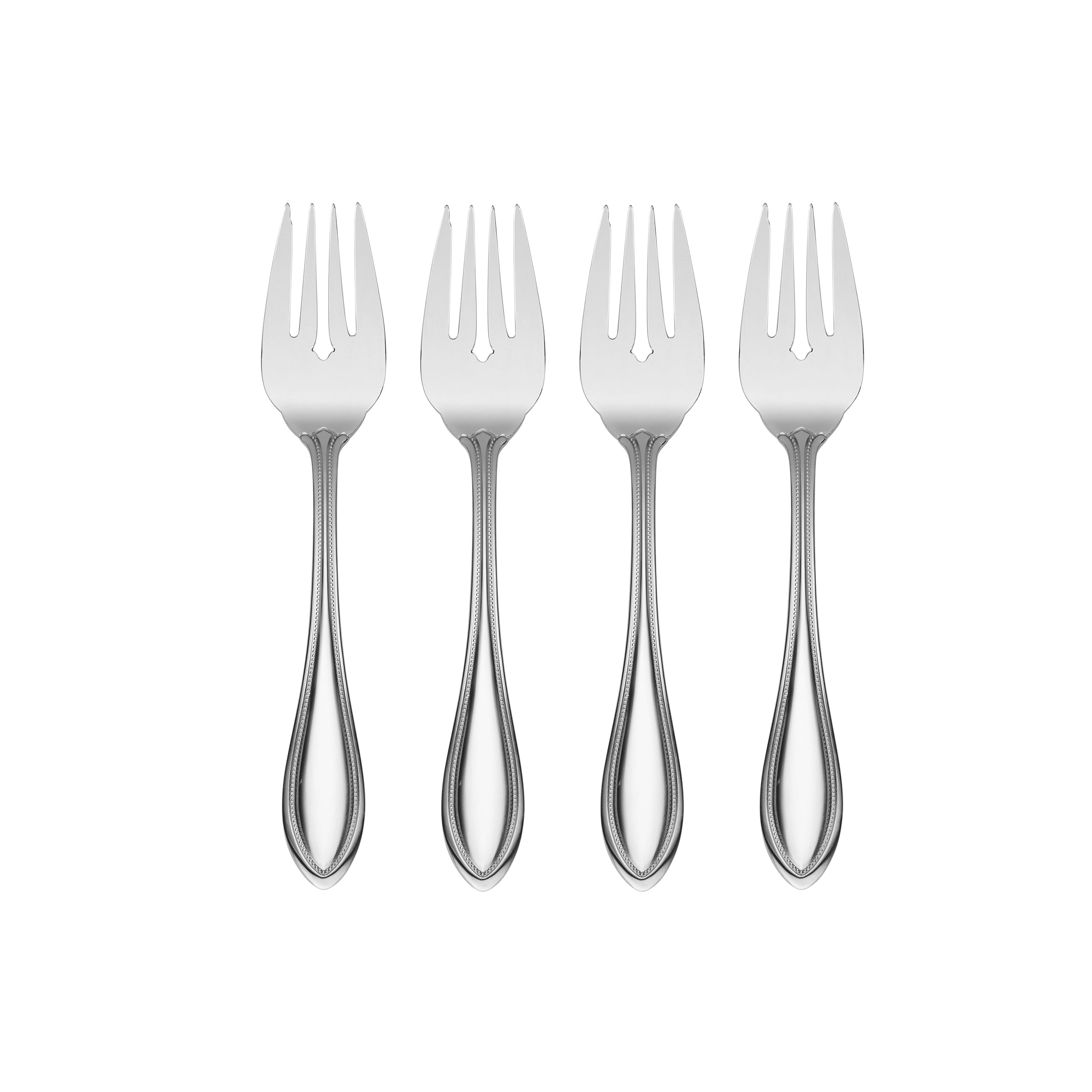American Harmony Beaded Salad Forks - Set of 4 Classic Decorative Forks