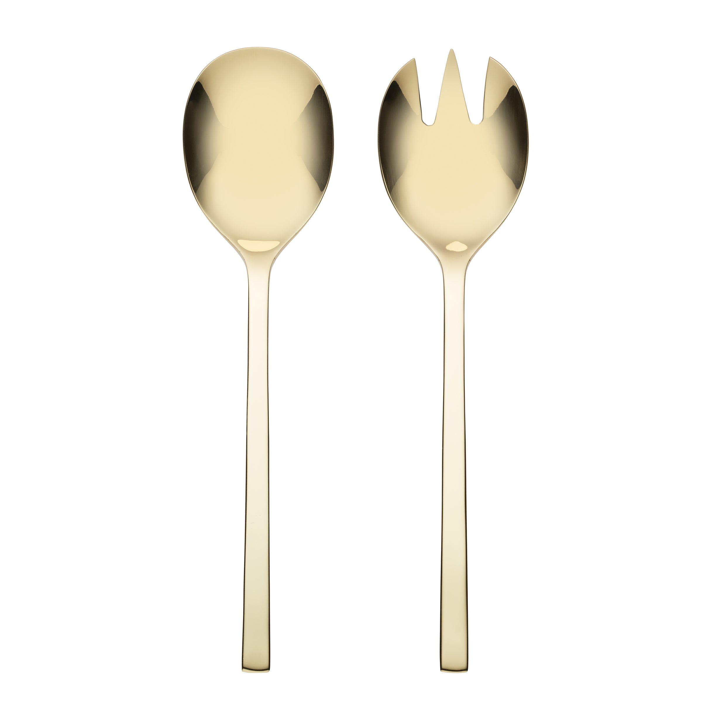 Allay Champagne Salad Servers Set - 2-Piece Elegant Serving Utensils