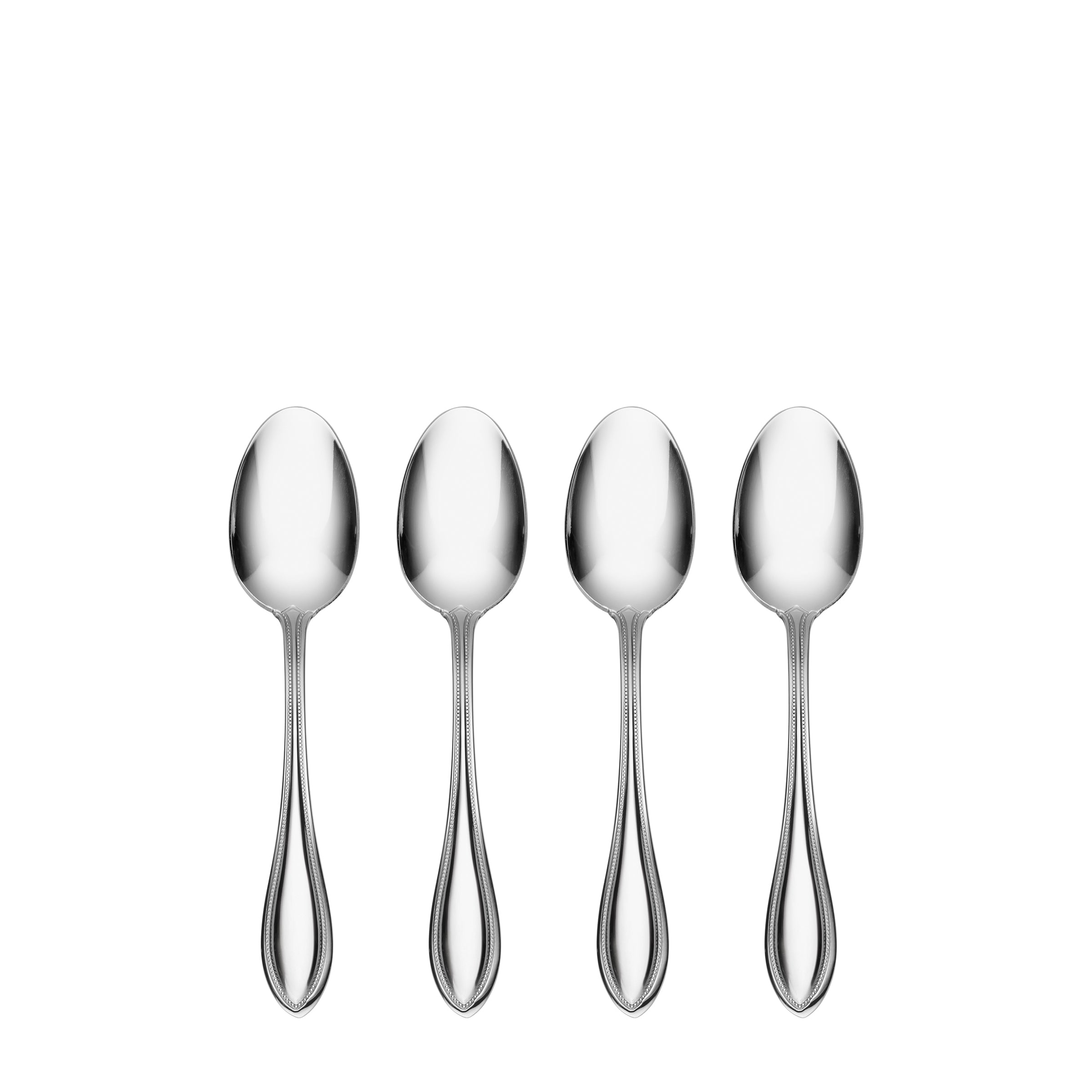 American Harmony Beaded Teaspoon Set - 4-Piece Vintage Style Cutlery