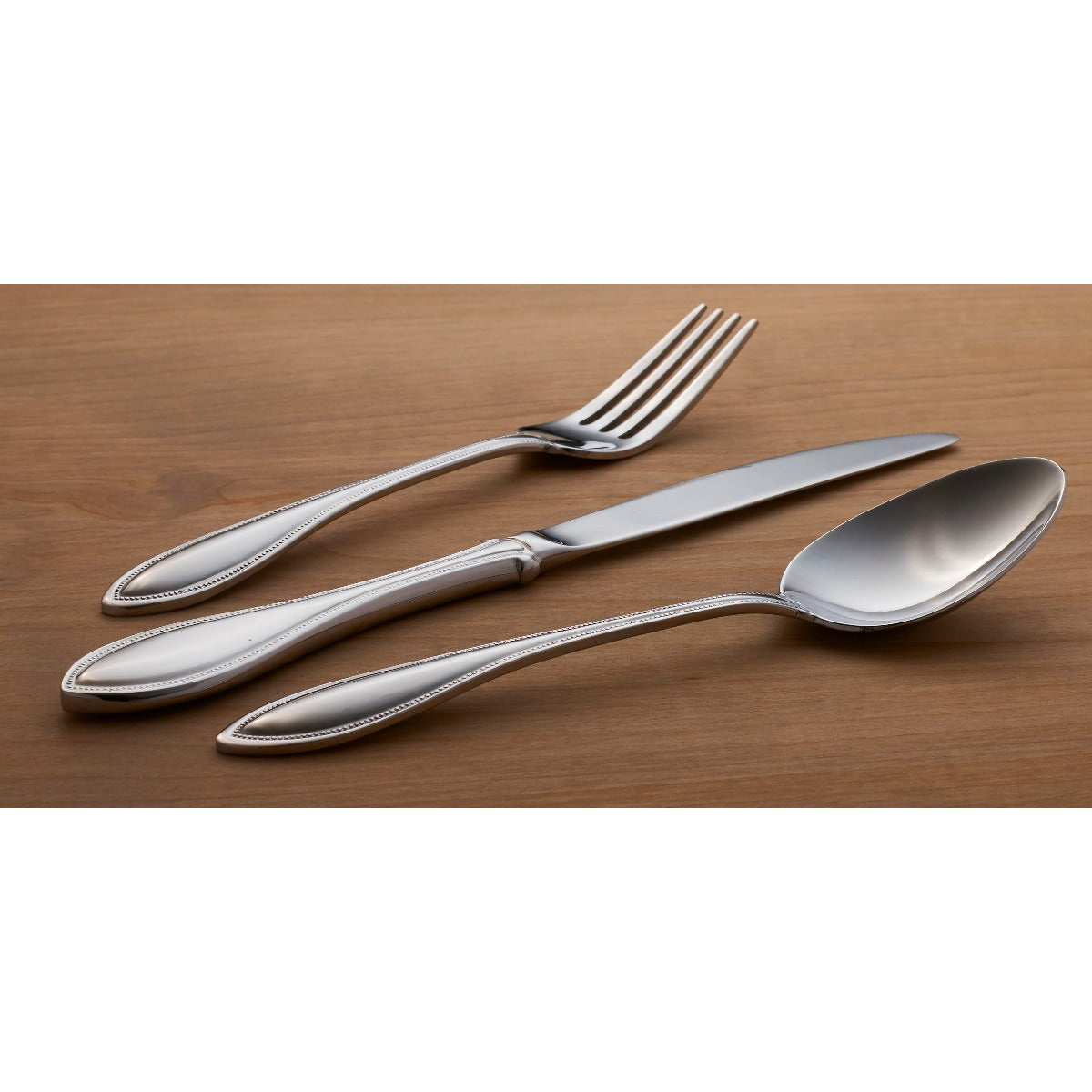 American Harmony Beaded Teaspoon Set - 4-Piece Vintage Style Cutlery