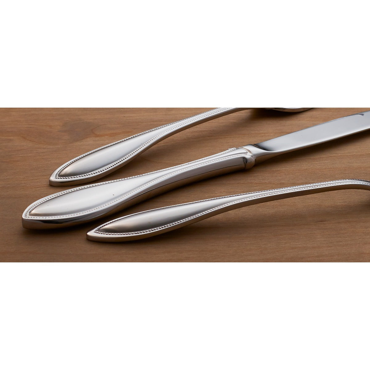 American Harmony Beaded Teaspoon Set - 4-Piece Vintage Style Cutlery