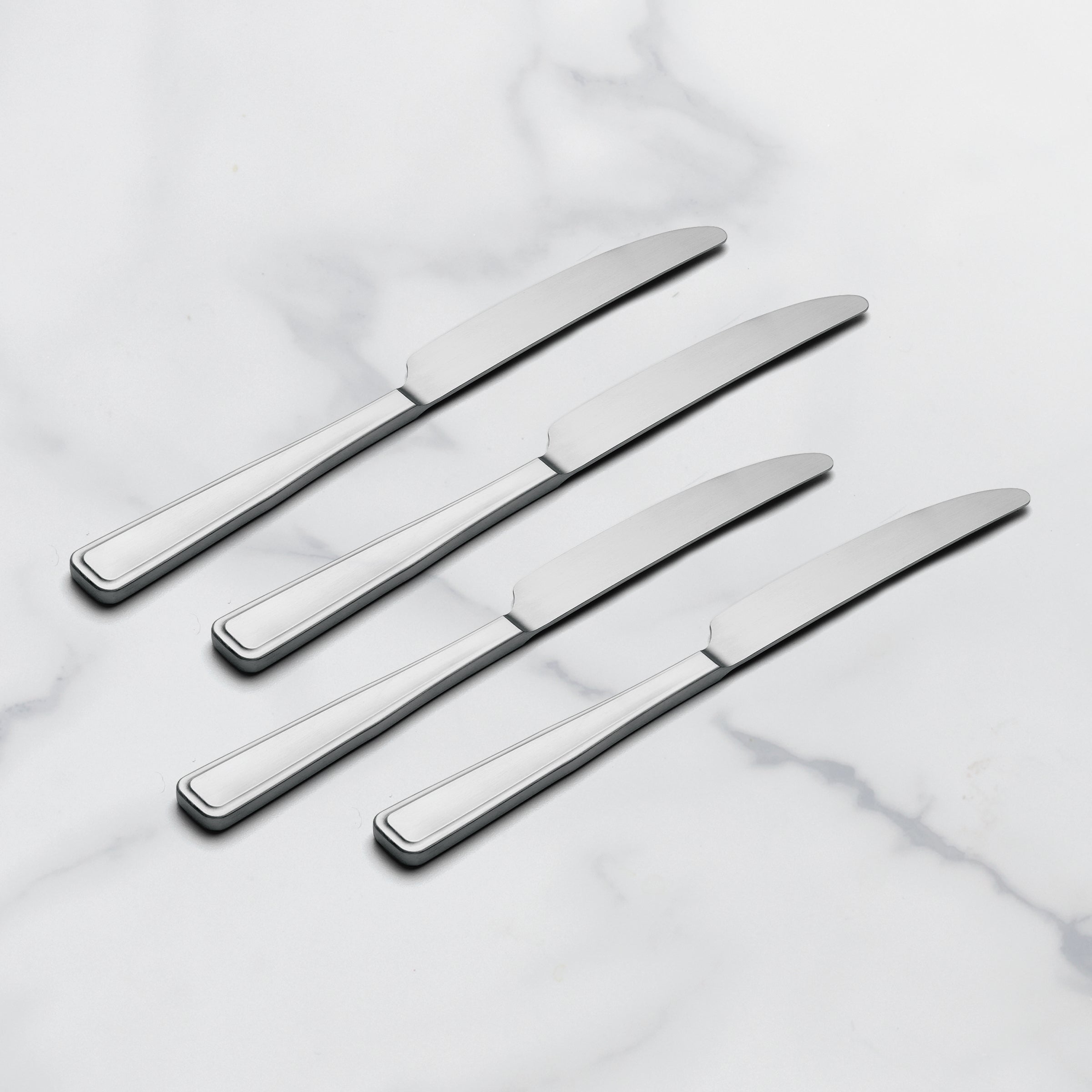 Reid 4-Piece Satin Finish Dinner Knife Set - Classic Flatware