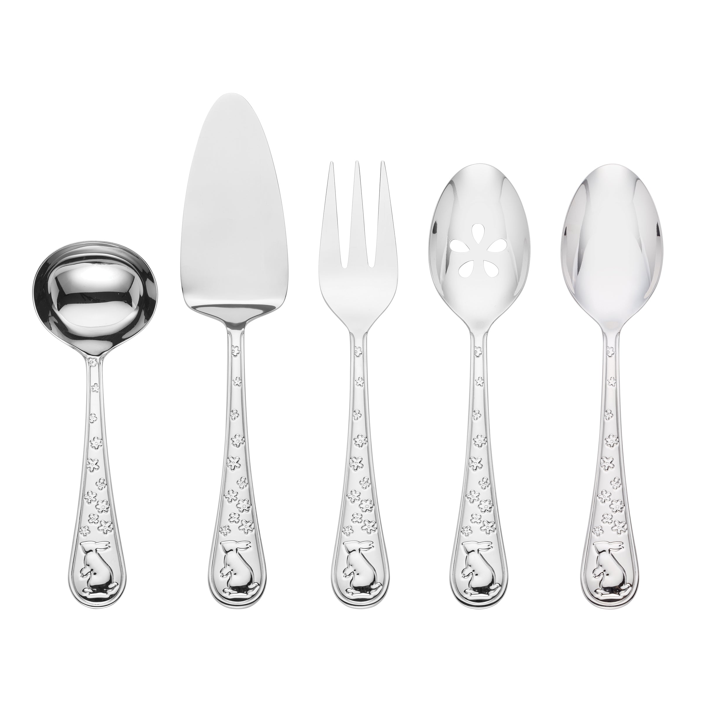 Bunny Hop Easter Hostess Set - 5 Piece Spring Serving Collection