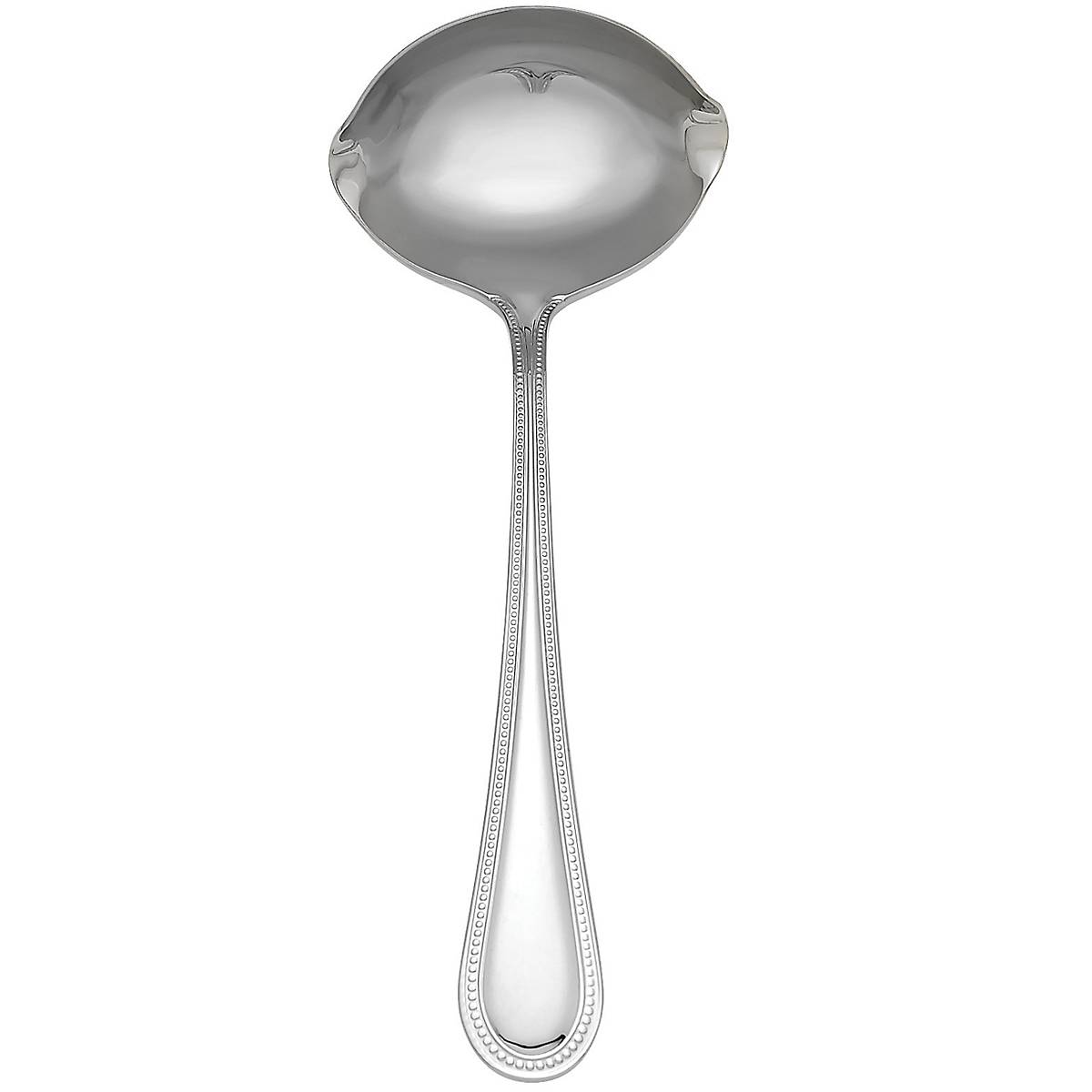 Stainless Steel Lyndon Ladle with Beaded Handle for Serving
