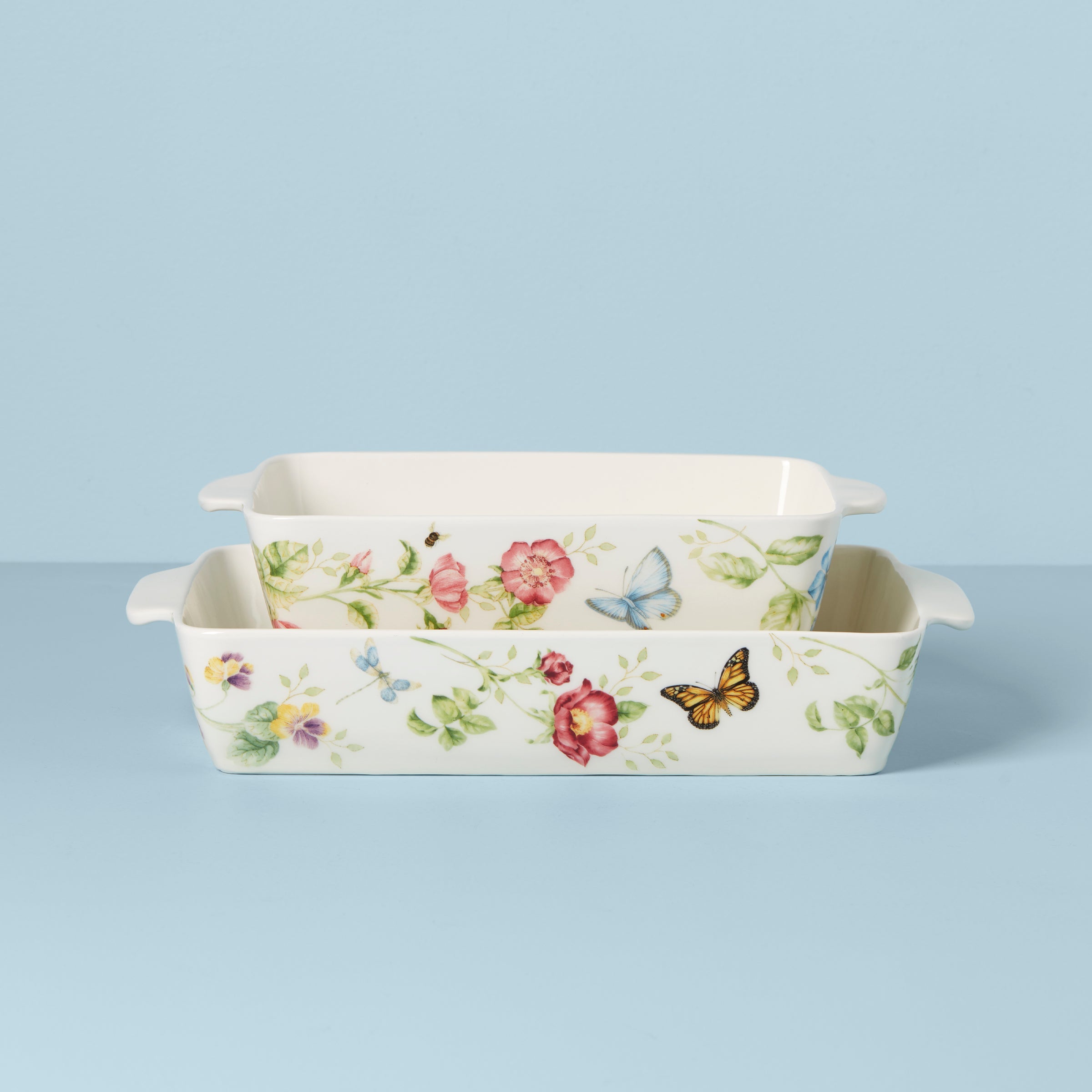 Butterfly Meadow 2-Piece Rectangular Baking Dish Set