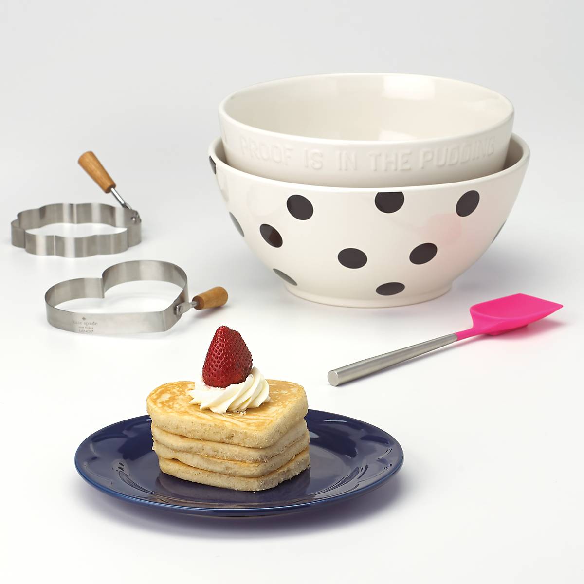 Kate Spade Deco Dot Stainless Steel Mixing Bowl Set - 2-Piece
